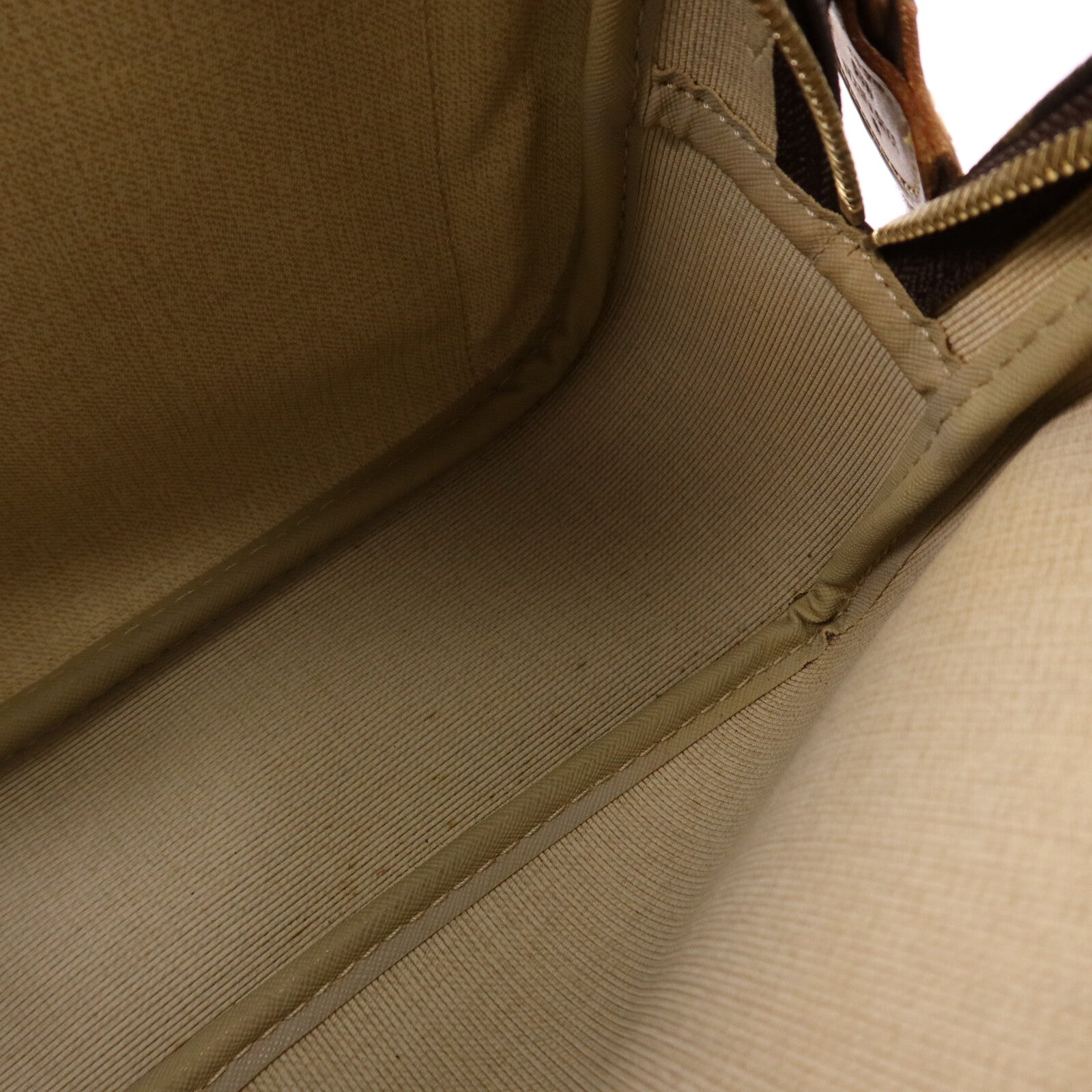 LOUIS VUITTON Monogram Reporter PM金扣肩背袋棕色