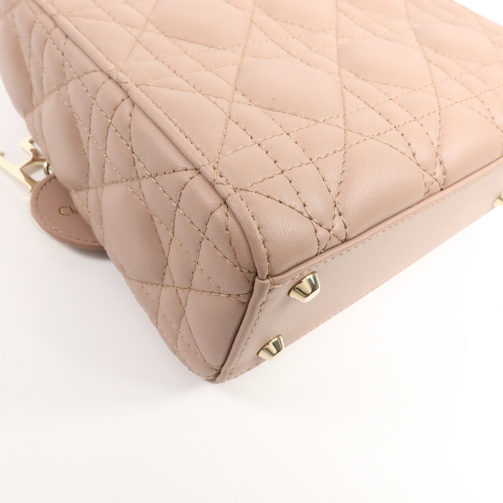 Dior 牛皮皮革Lady Dior Mini手挽肩背兩用袋