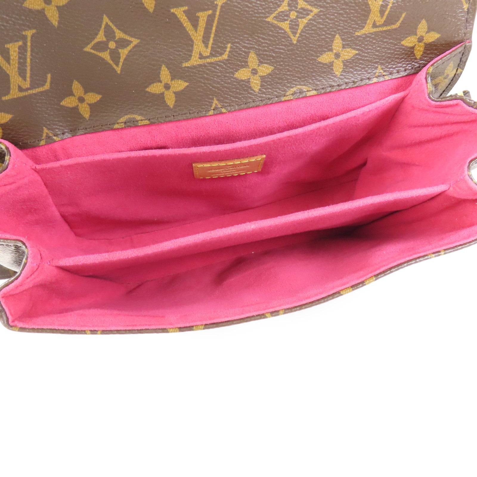 LOUIS VUITTON Monogram Patches Pochette Metis金扣手挽肩背兩用袋棕色