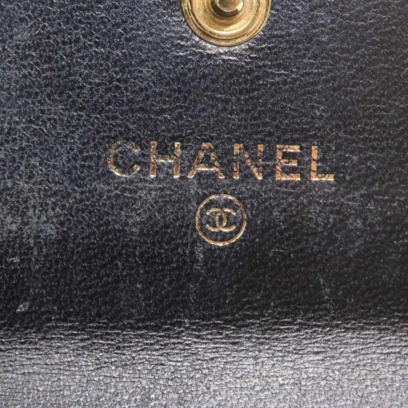 CHANEL 羊皮皮革Boy Wallet金扣零錢包