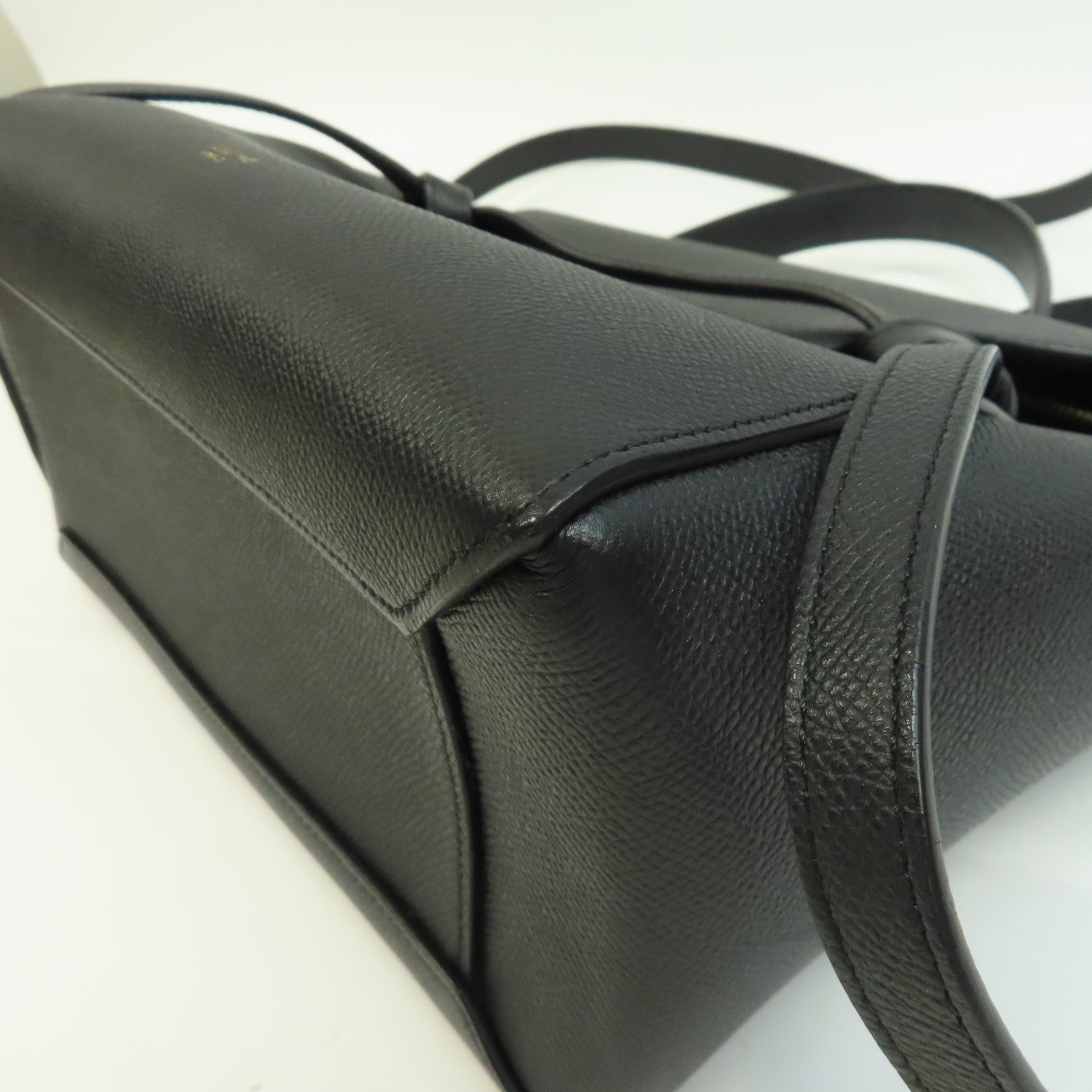 CELINE 牛皮皮革Belt Bag金扣手挽肩背兩用袋黑色