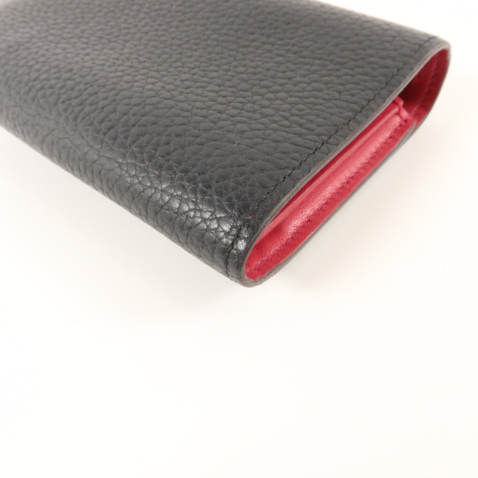 LOUIS VUITTON 牛皮皮革Capucines Compact金扣錢包