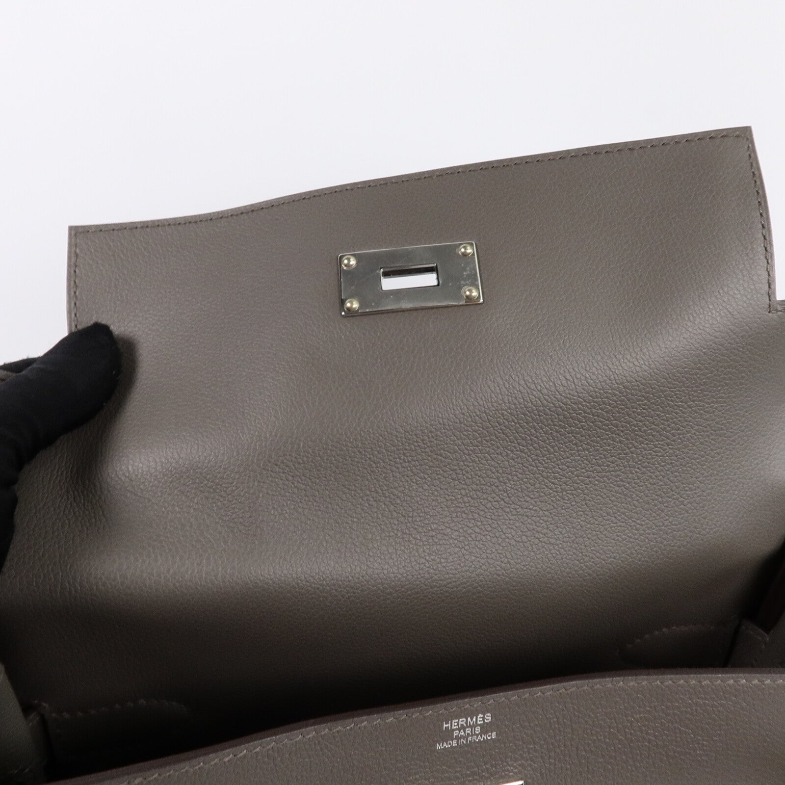 HERMES Evercolor皮革Kelly Messenger PM肩背袋
