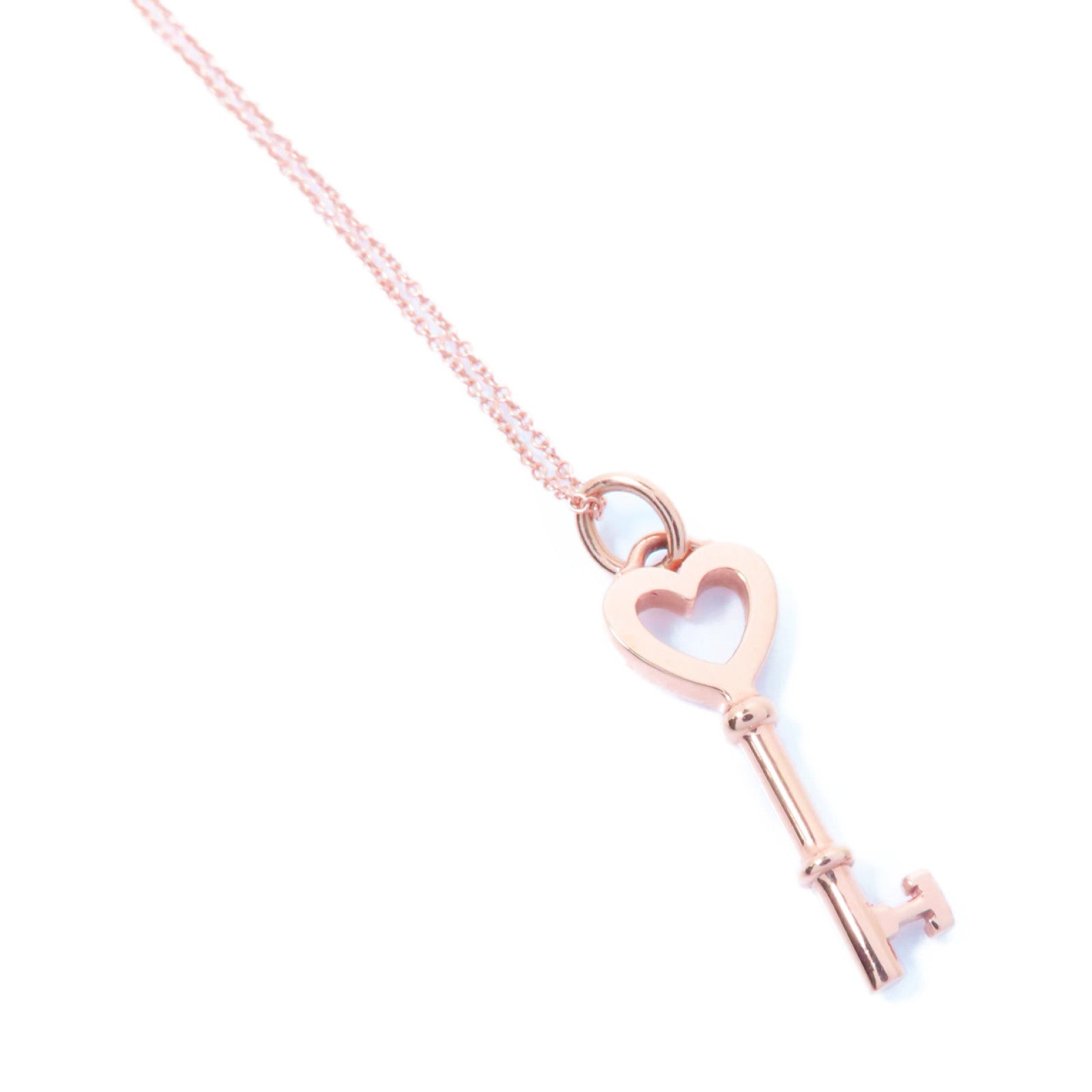 TIFFANY＆CO 【激減優惠】18K玫瑰金Heart Key Necklace項鍊