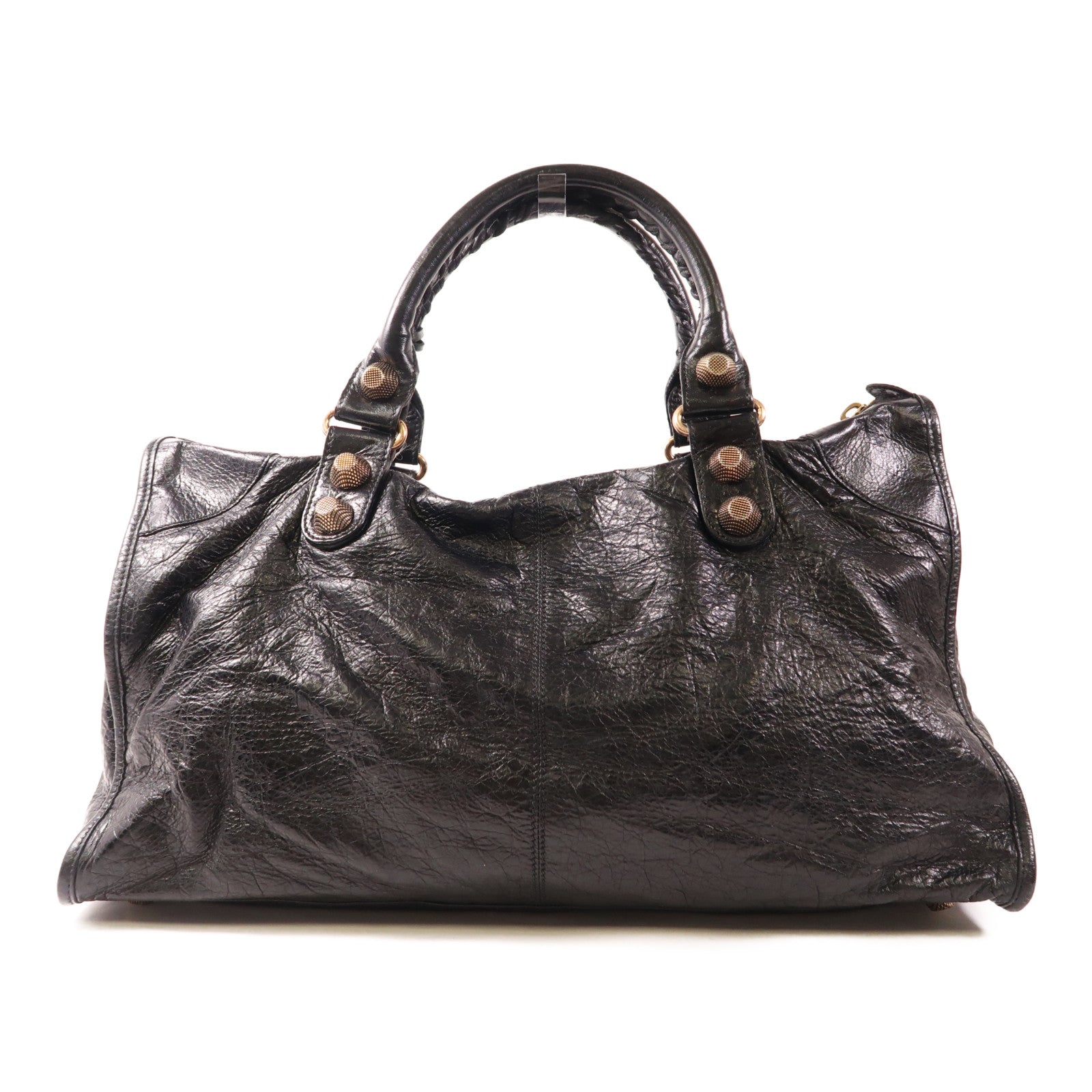 BALENCIAGA 牛皮皮革Giant Work金扣手挽袋