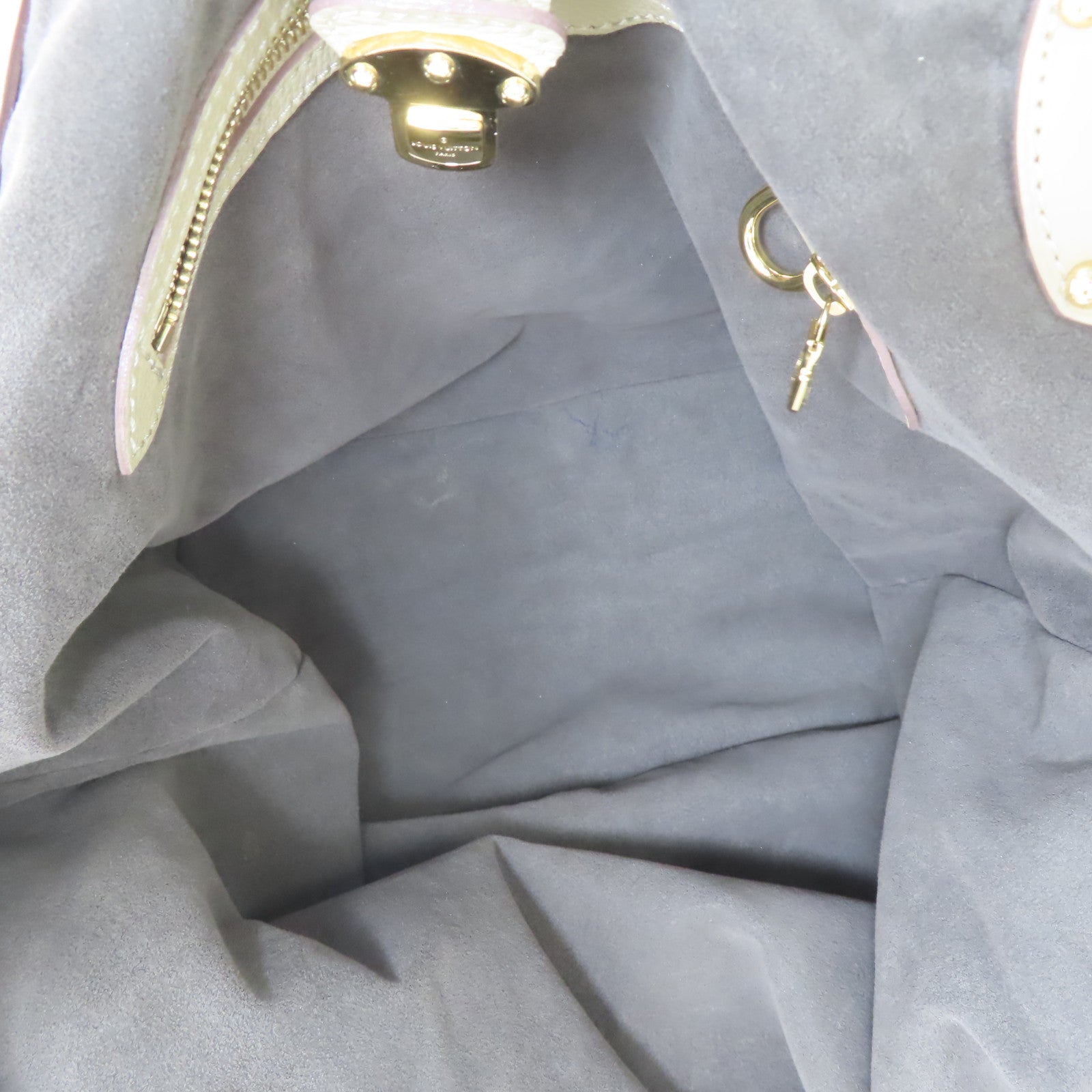 LOUIS VUITTON Mahina Mahina Neo L金扣肩背袋淺啡色