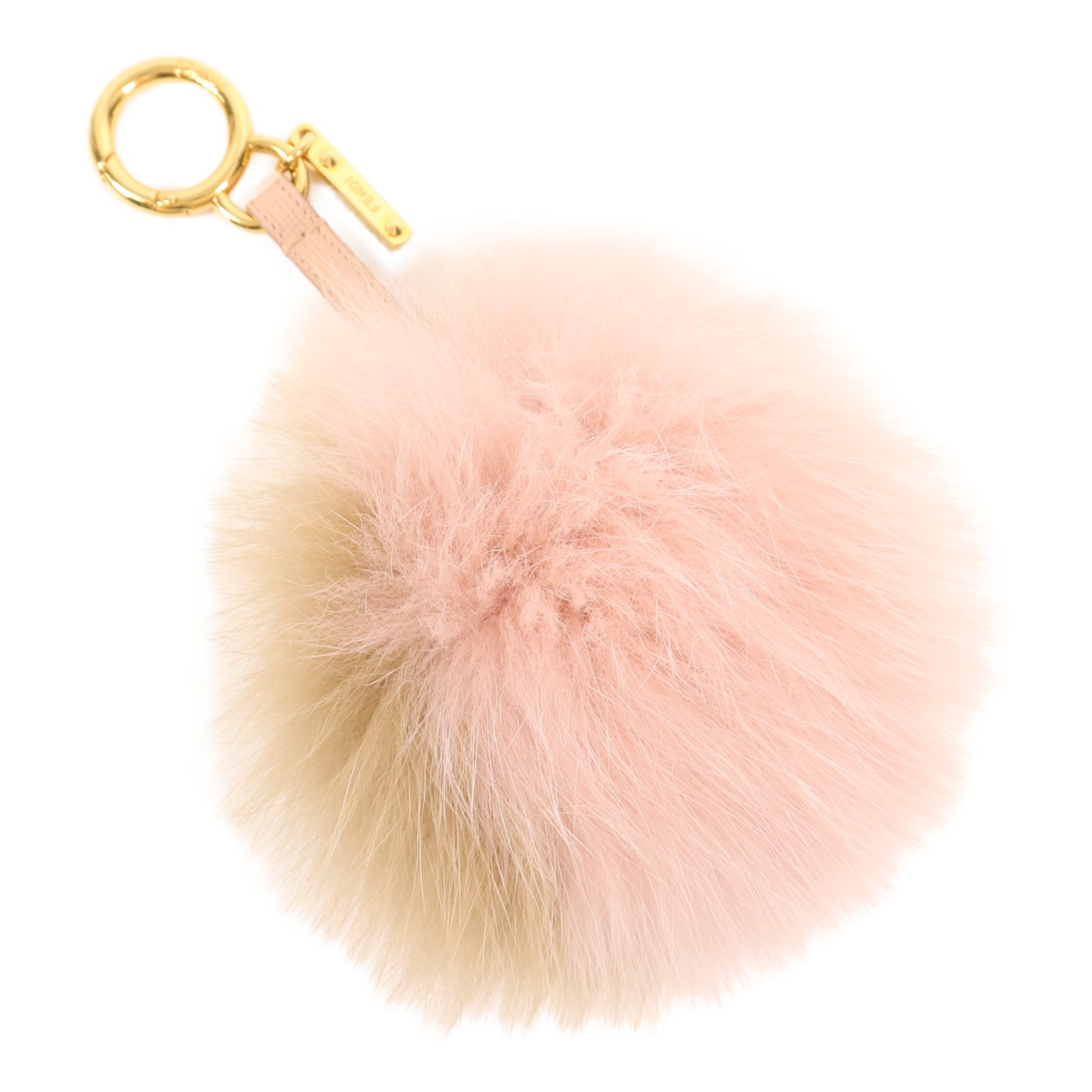 FENDI 毛皮Charm金扣掛飾