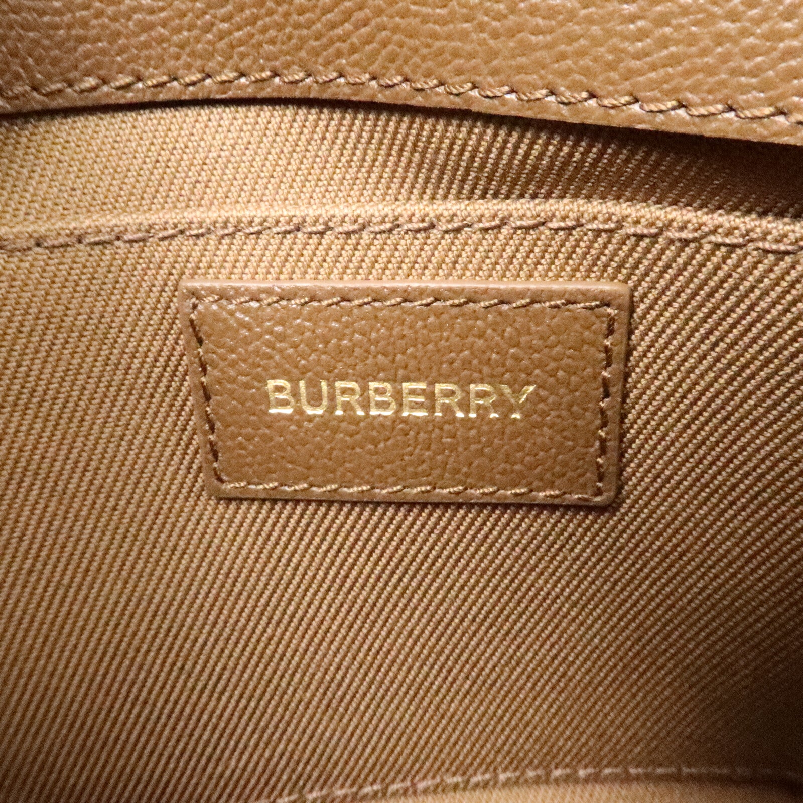 BURBERRY 帆布/牛皮皮革Hampshire肩背袋