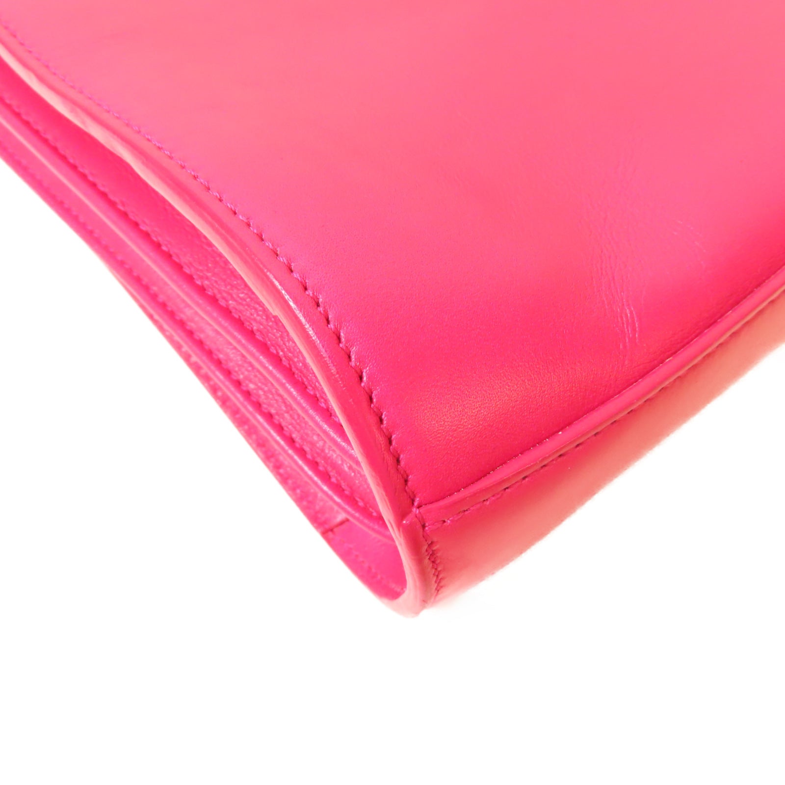 SAINT LAURENT 牛皮皮革Sac de Jour Clutch Bag金扣手拿包粉紅色