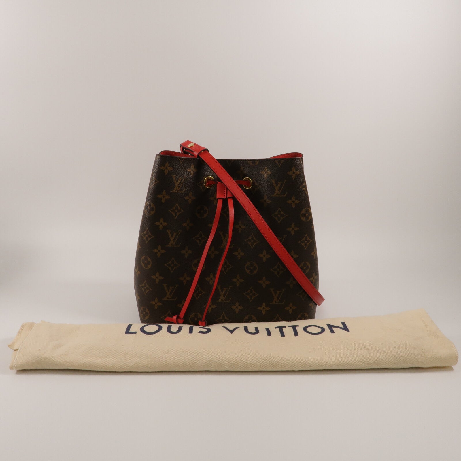 LOUIS VUITTON Monogram Neo Noe Bucket Bag肩背袋Coquelicot