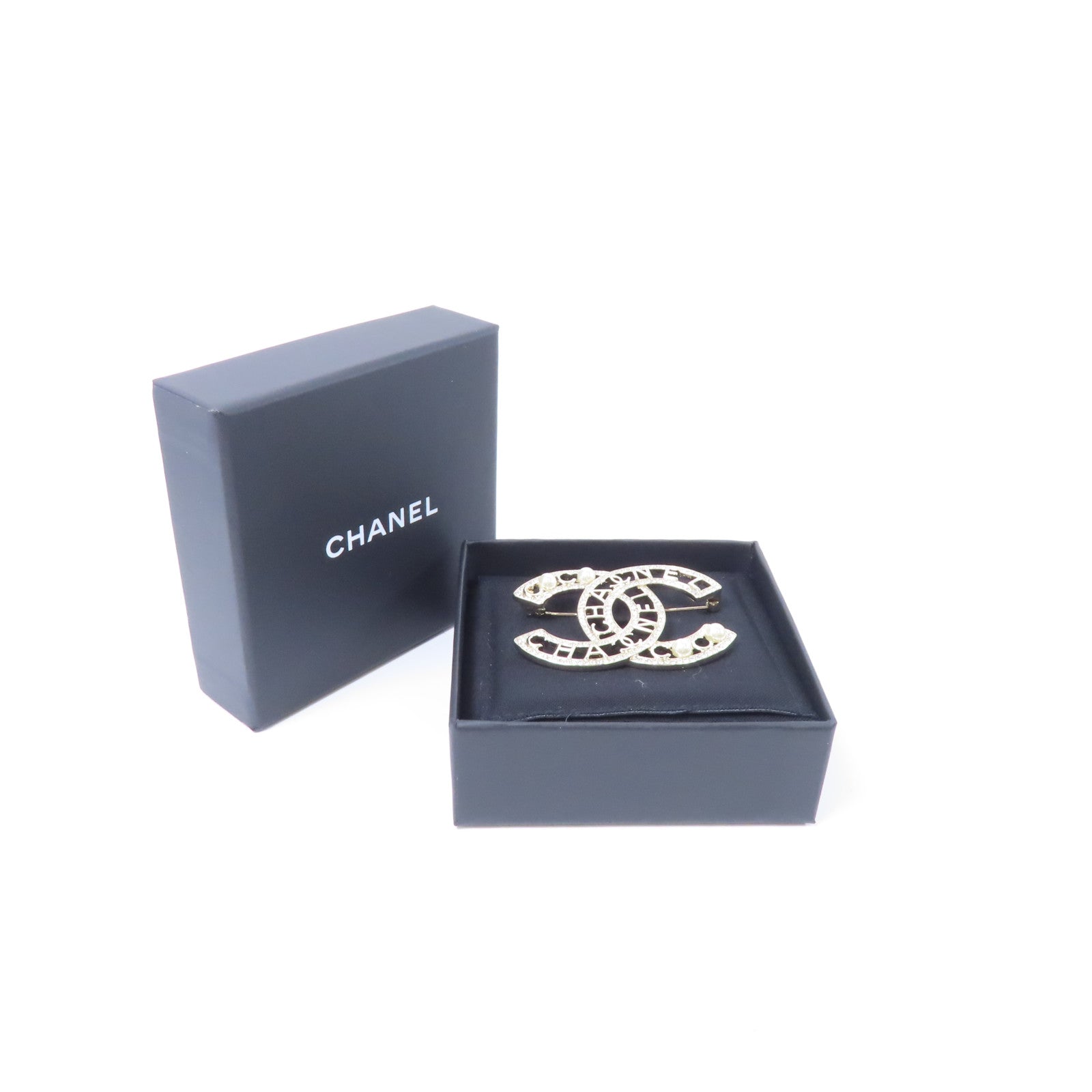 CHANEL PVC/金屬Brooch胸針銀色/白色