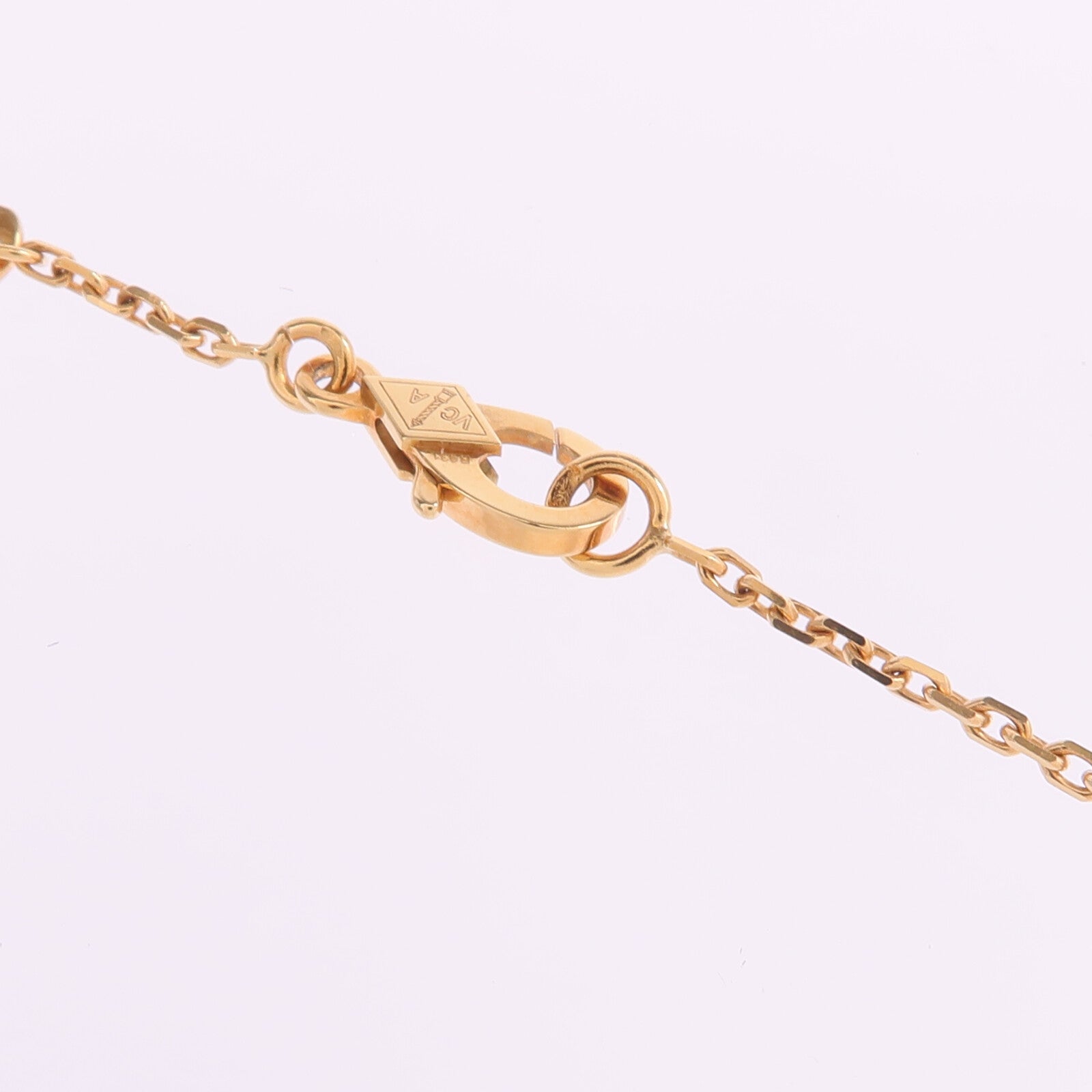 Van Cleef & Arpels 18K黃金/紅玉髓Vintage Alhambra Pendant項鍊