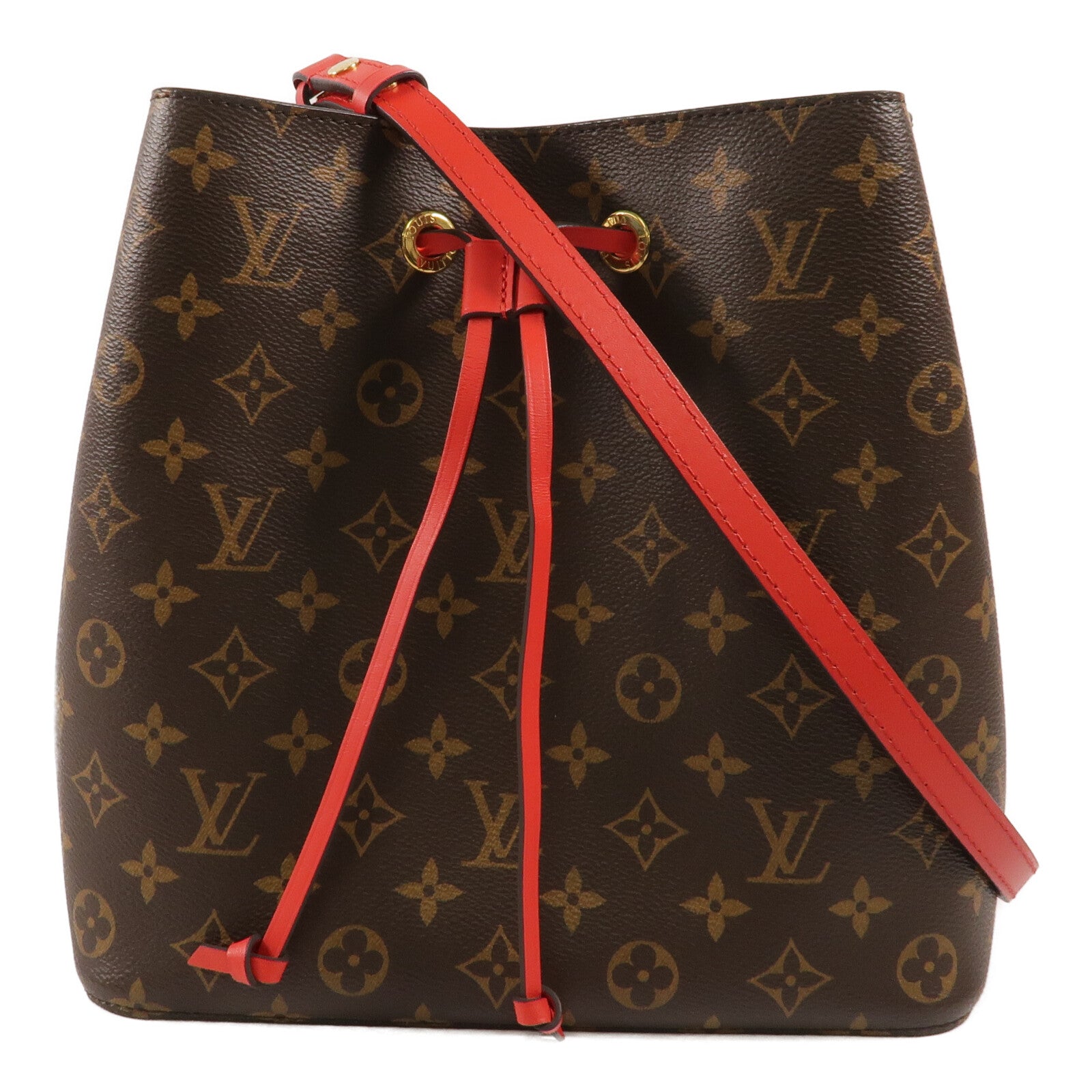 LOUIS VUITTON Monogram Neo Noe Bucket Bag肩背袋Coquelicot