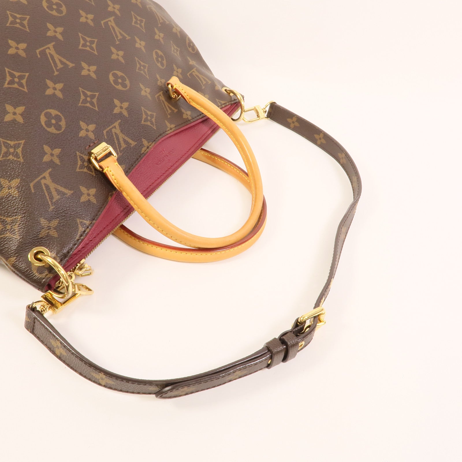 LOUIS VUITTON Monogram Pallas金扣手挽肩背兩用袋