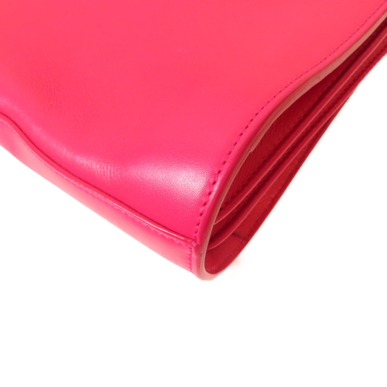 SAINT LAURENT 牛皮皮革Sac de Jour Clutch Bag金扣手拿包粉紅色