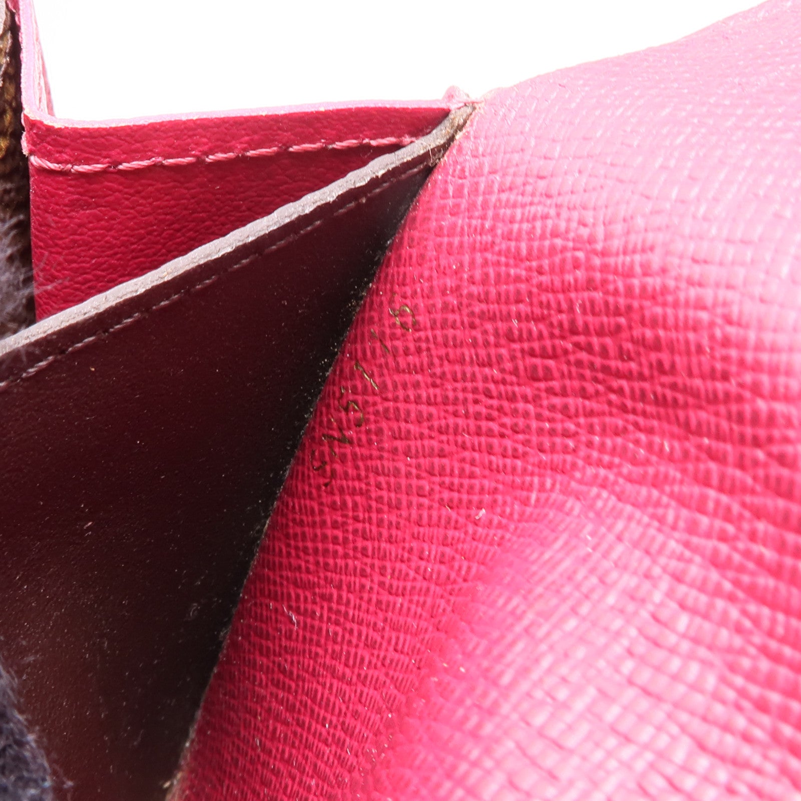 LOUIS VUITTON LV GHW Emilie Long Wallet M60697 Monogram Brown Red