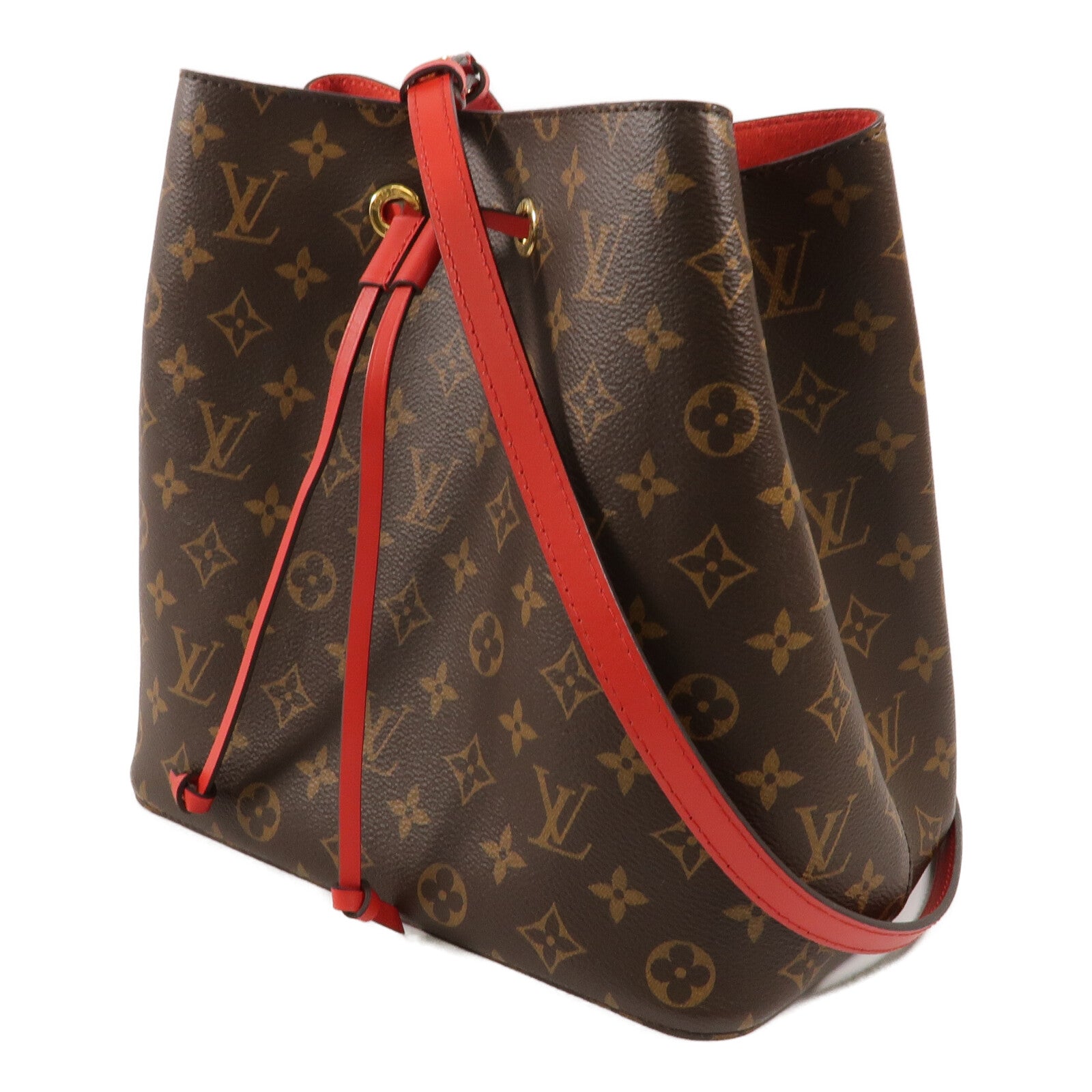 LOUIS VUITTON Monogram Neo Noe Bucket Bag肩背袋Coquelicot