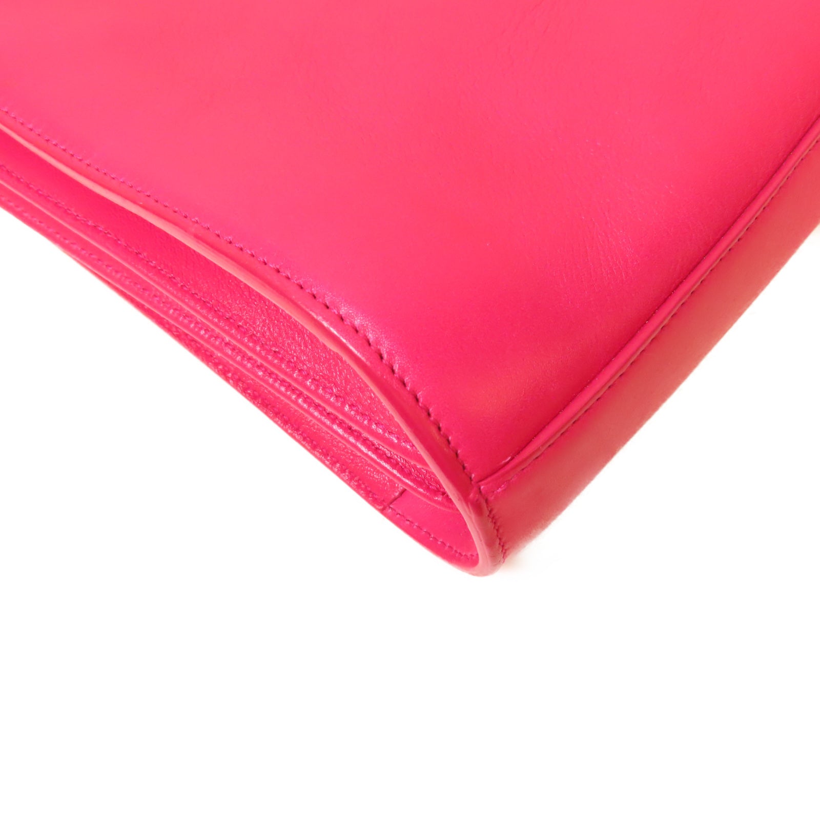 SAINT LAURENT 牛皮皮革Sac de Jour Clutch Bag金扣手拿包粉紅色