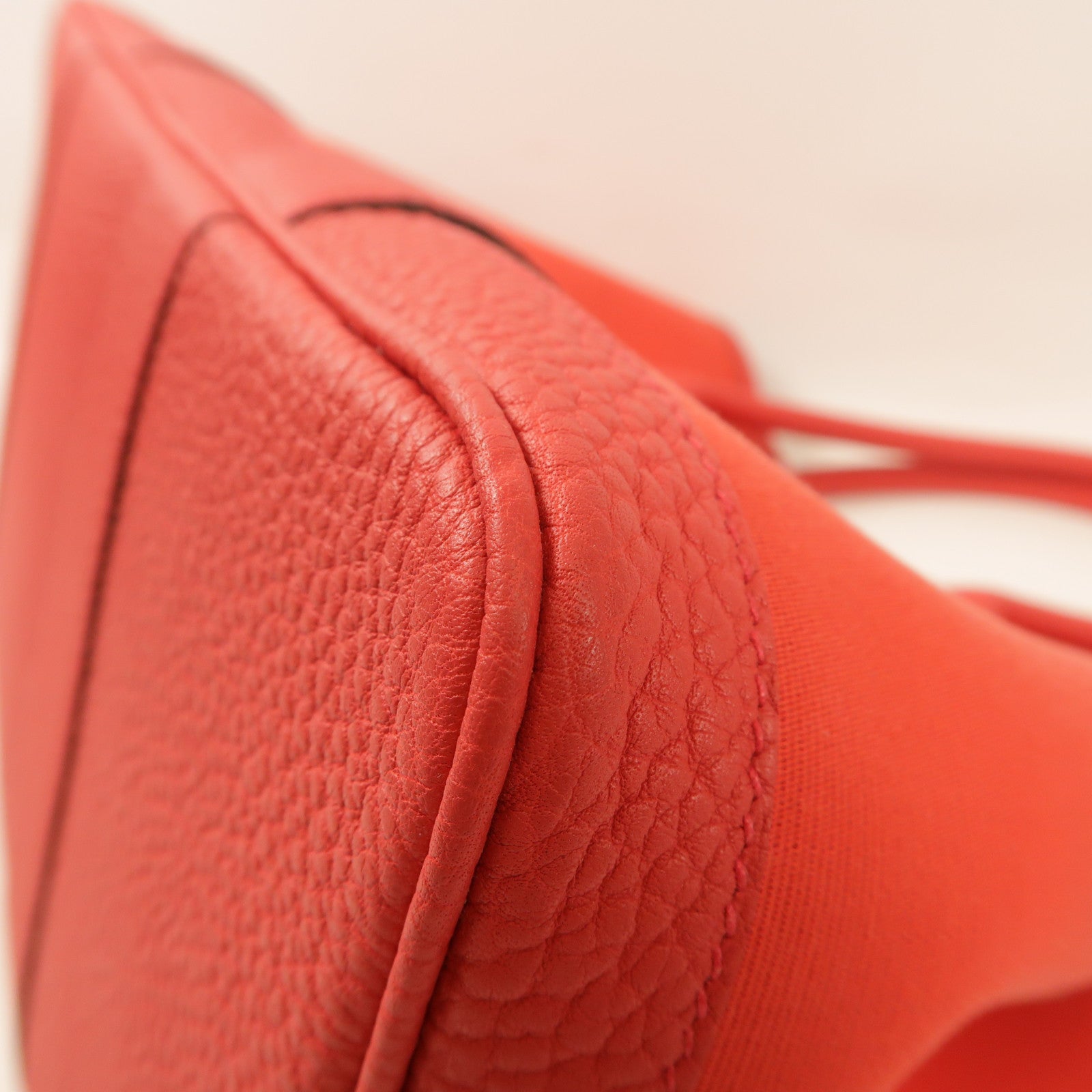 HERMES 帆布Garden Party PM手挽袋銀扣Bougainvillier