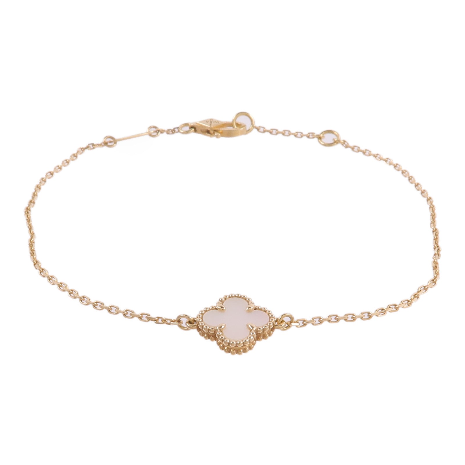Van Cleef & Arpels 18K黃金Sweet Alhambra Bracelet珍珠母貝手鏈