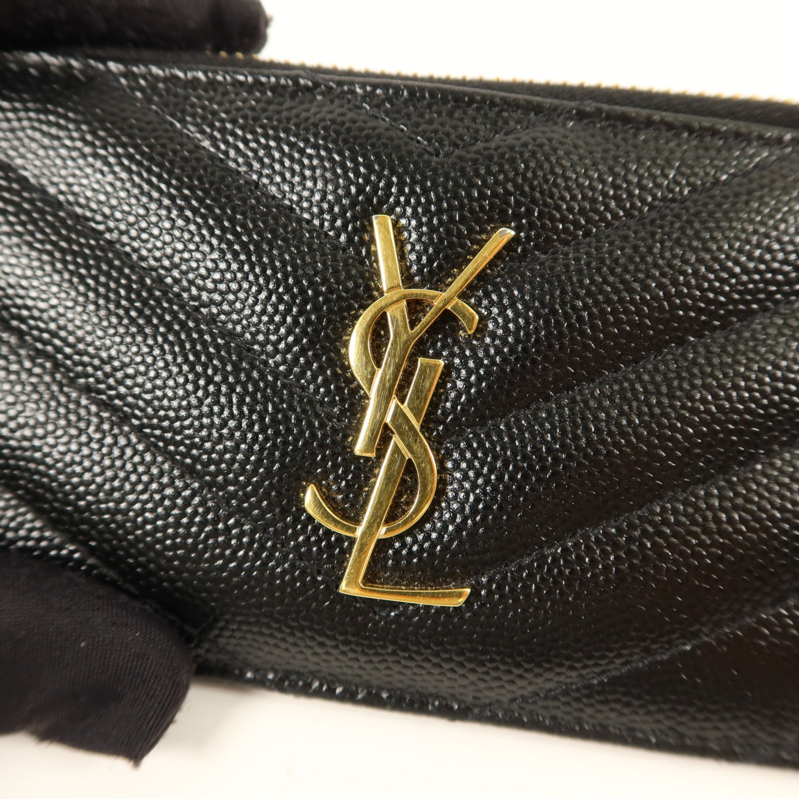 SAINT LAURENT 牛皮皮革Card Case金扣卡片套