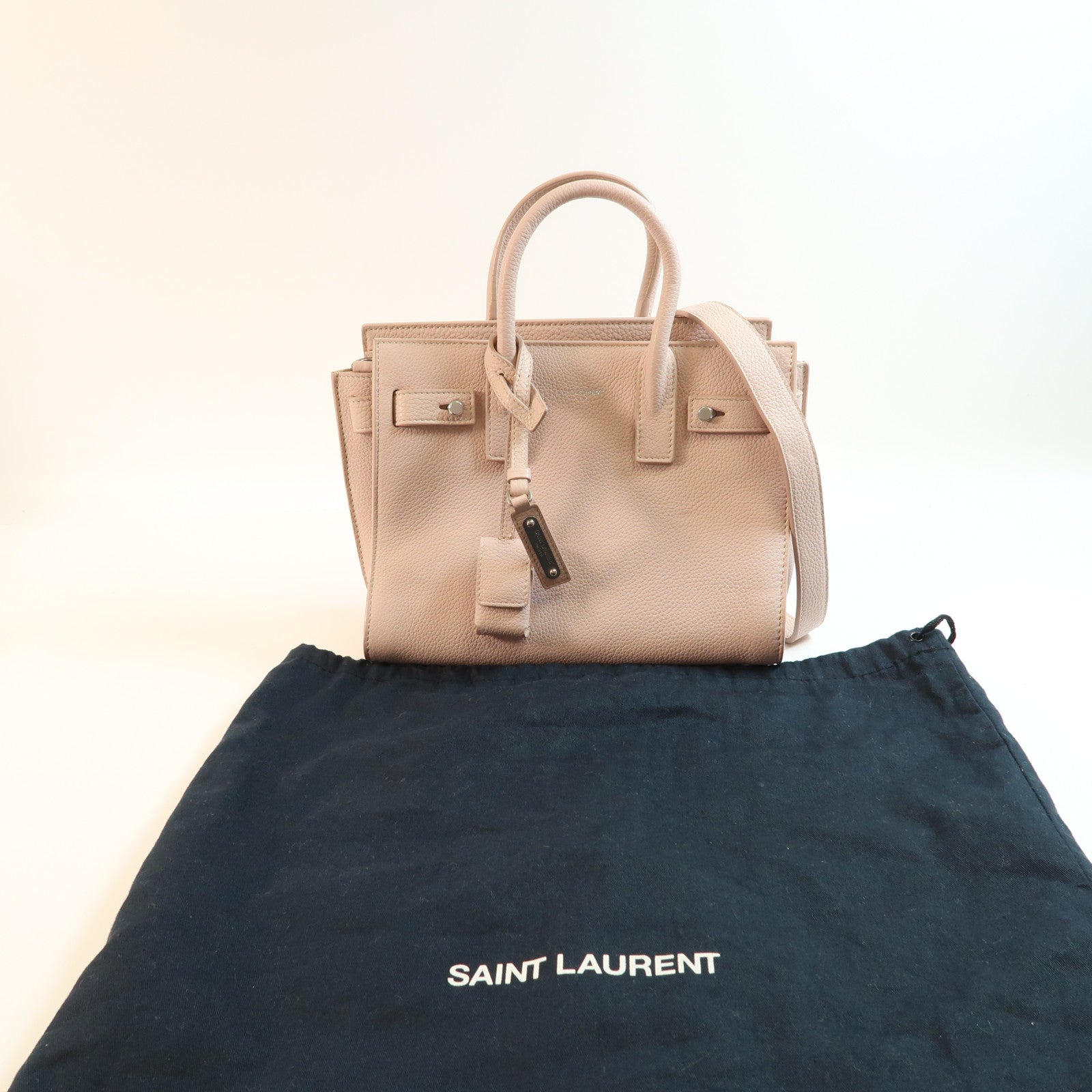 SAINT LAURENT YSL SHW Nano Sac de Jour Souple 2Way Bag Calfskin Leather 485019