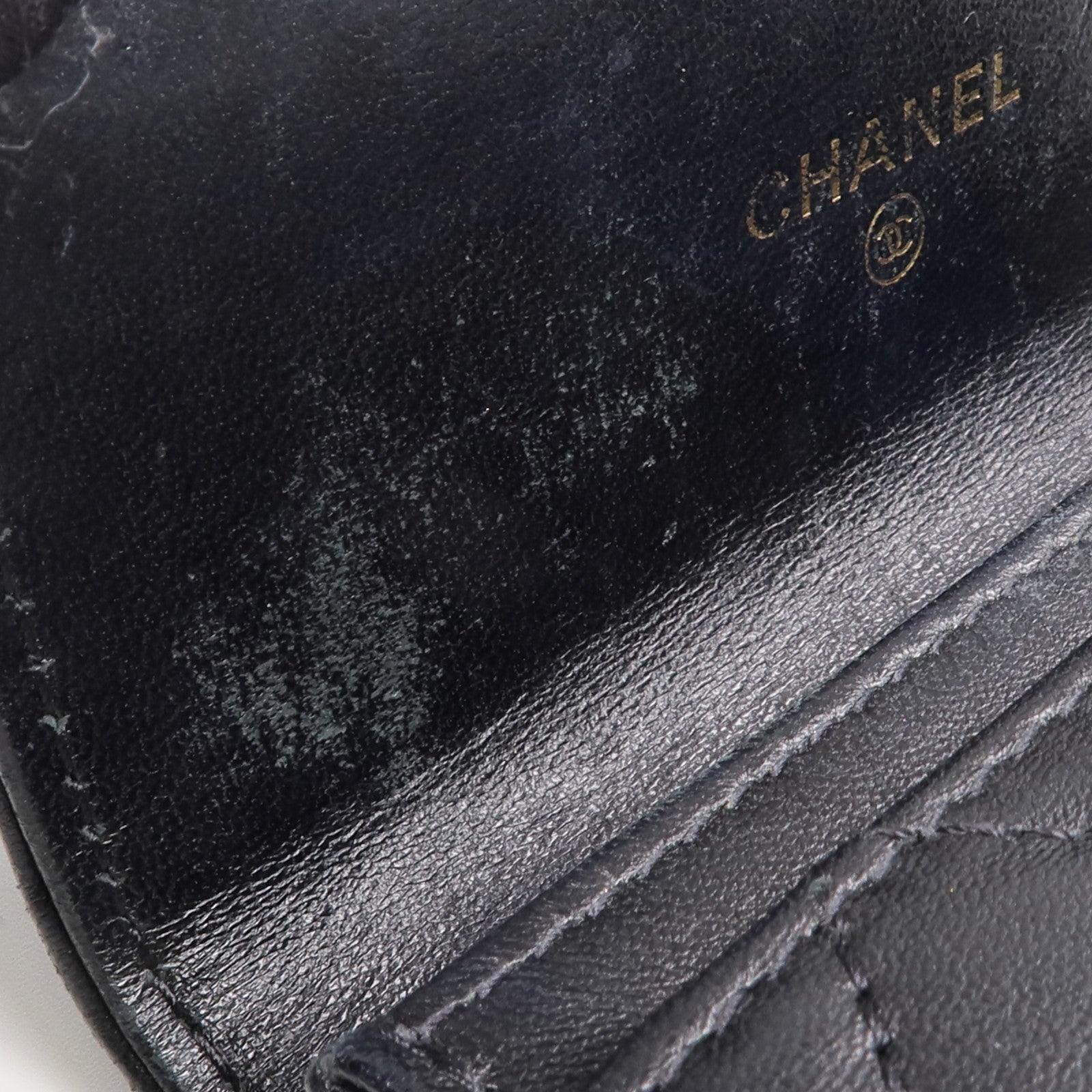 CHANEL 羊皮皮革Boy Wallet金扣零錢包