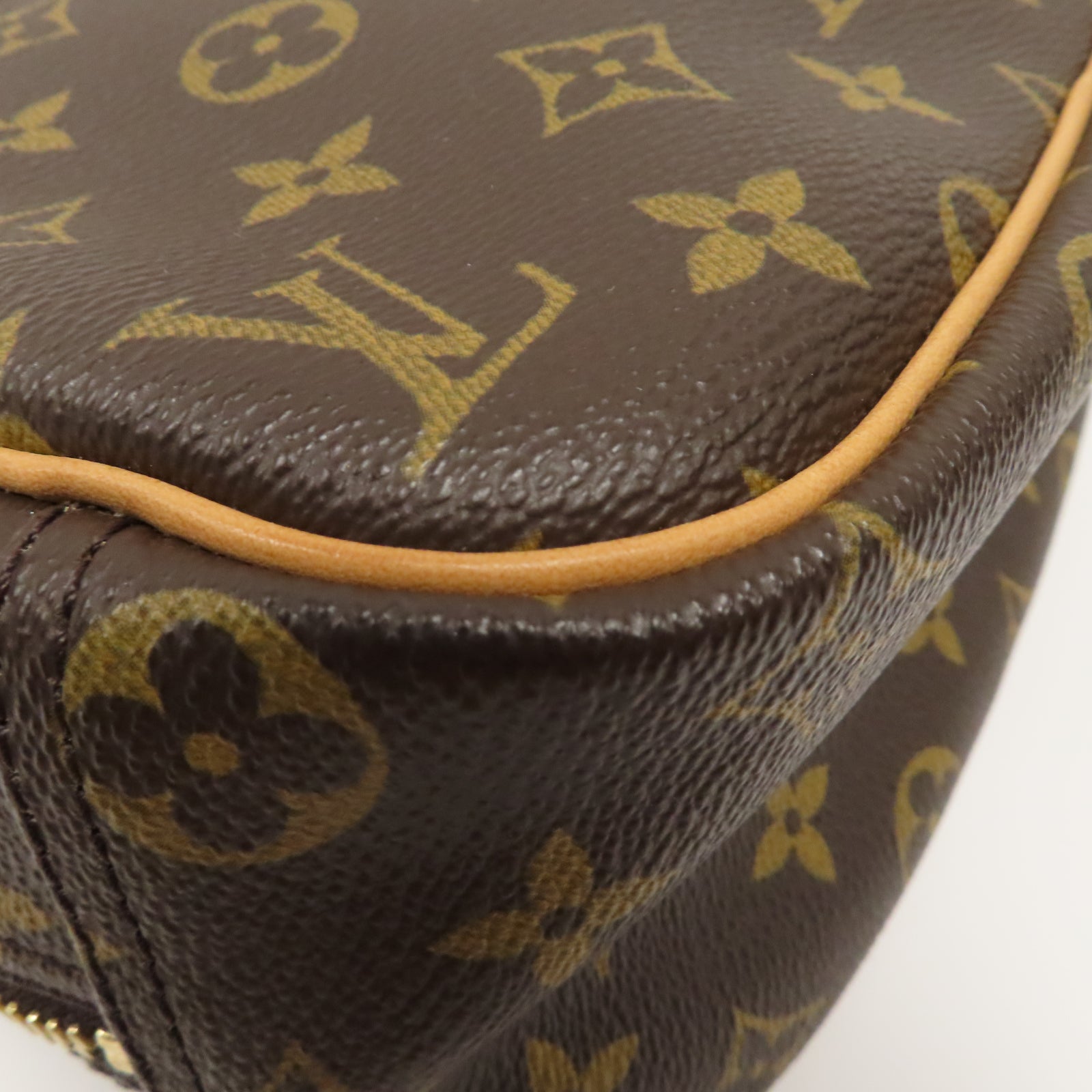 LOUIS VUITTON Monogram Trouville金扣手挽袋啡色