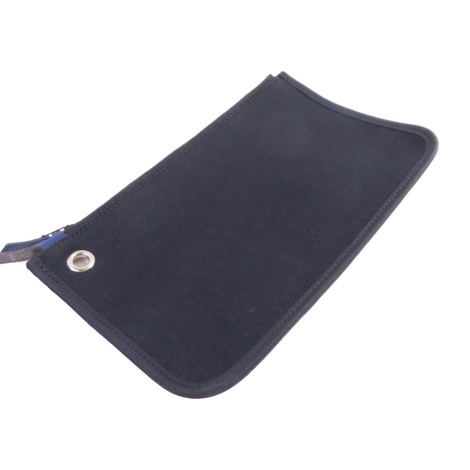 HERMES 帆布Herbag PM 2Way Shoulder Bag銀扣手挽肩背兩用袋Noir黑色/Bleu Saphir寶石藍色