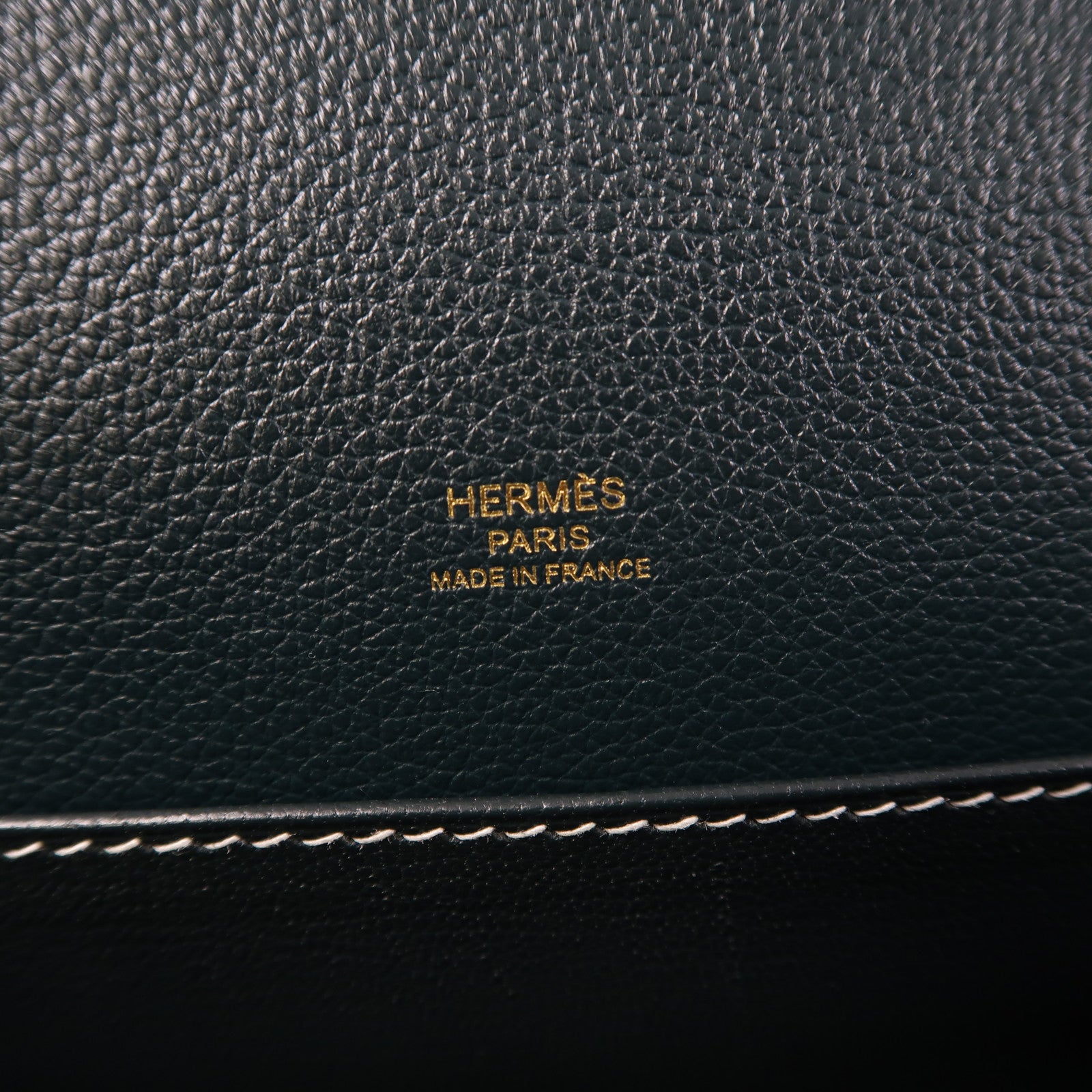HERMES Evercolor皮革Roulis 23金扣肩背袋松柏綠色