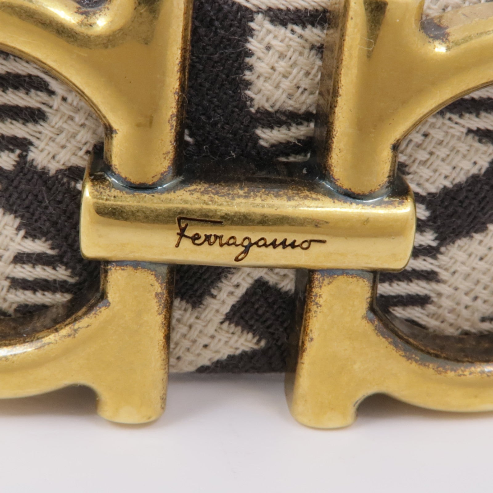 Salvatore Ferragamo 金屬/帆布Hairpin髲夾