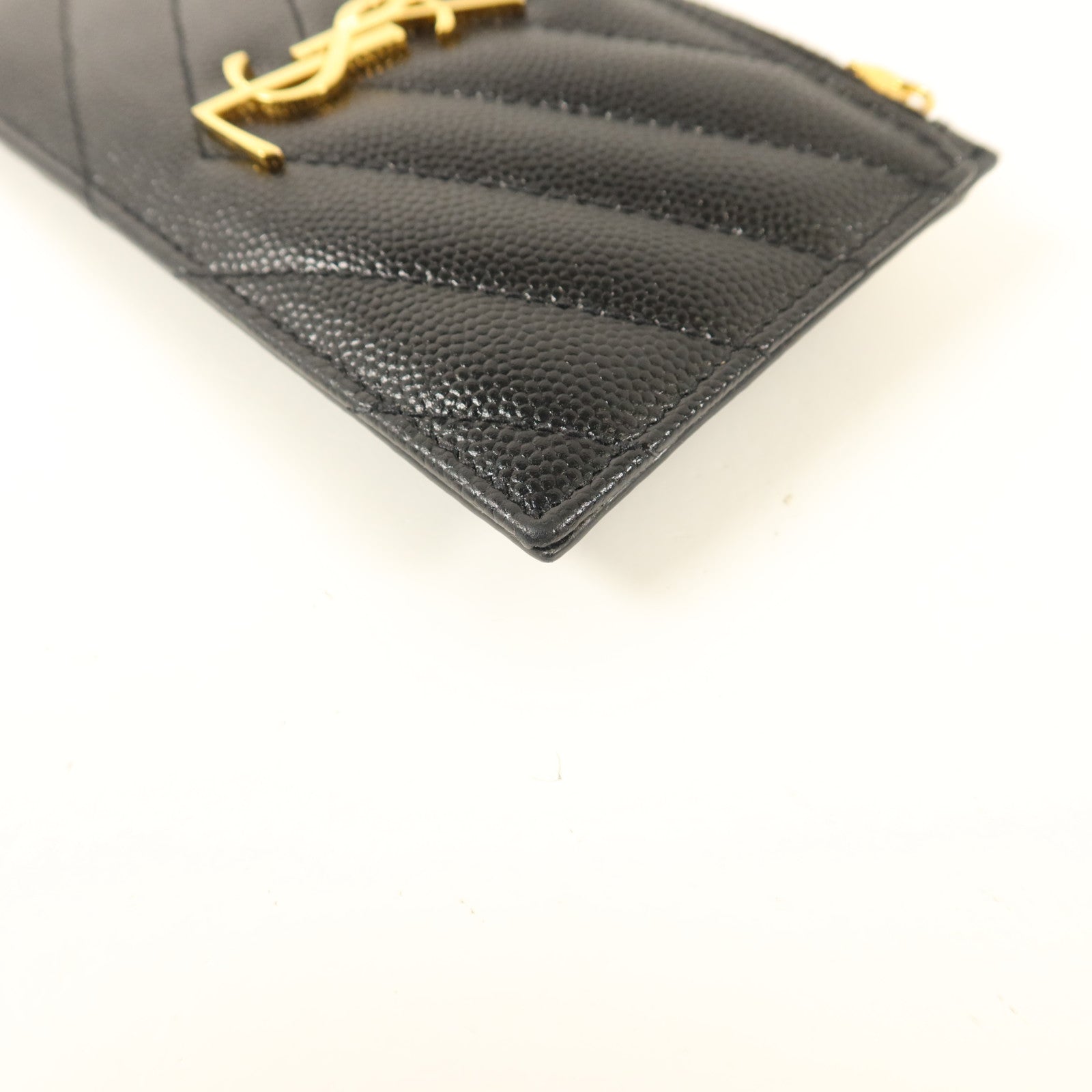 SAINT LAURENT 牛皮皮革Card Case金扣卡片套