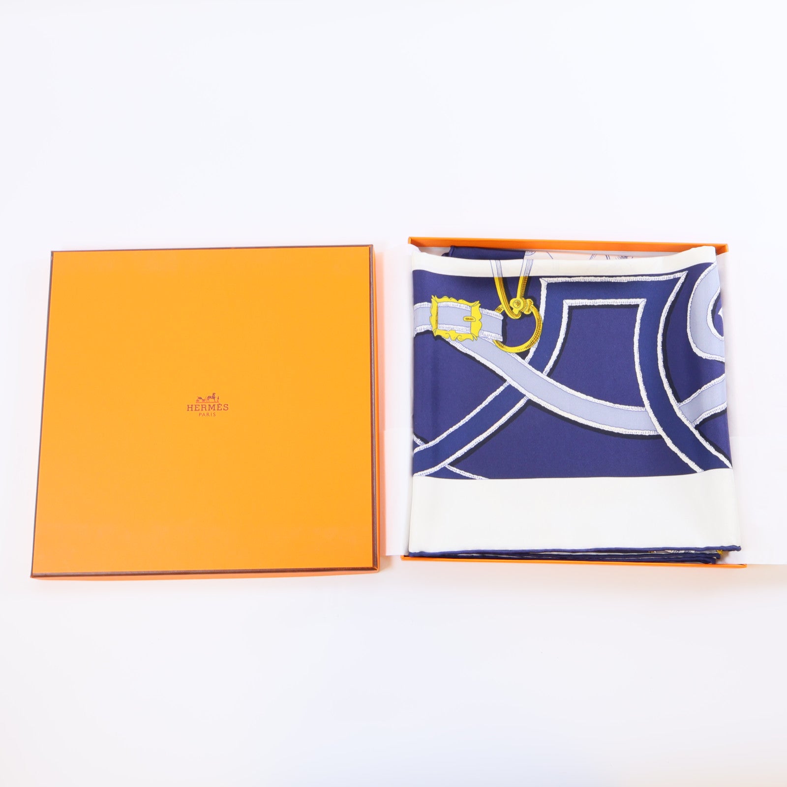 HERMES 絲質Scarf絲巾彩色