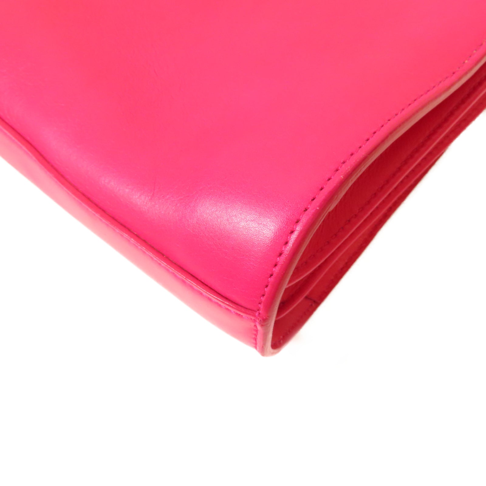 SAINT LAURENT 牛皮皮革Sac de Jour Clutch Bag金扣手拿包粉紅色