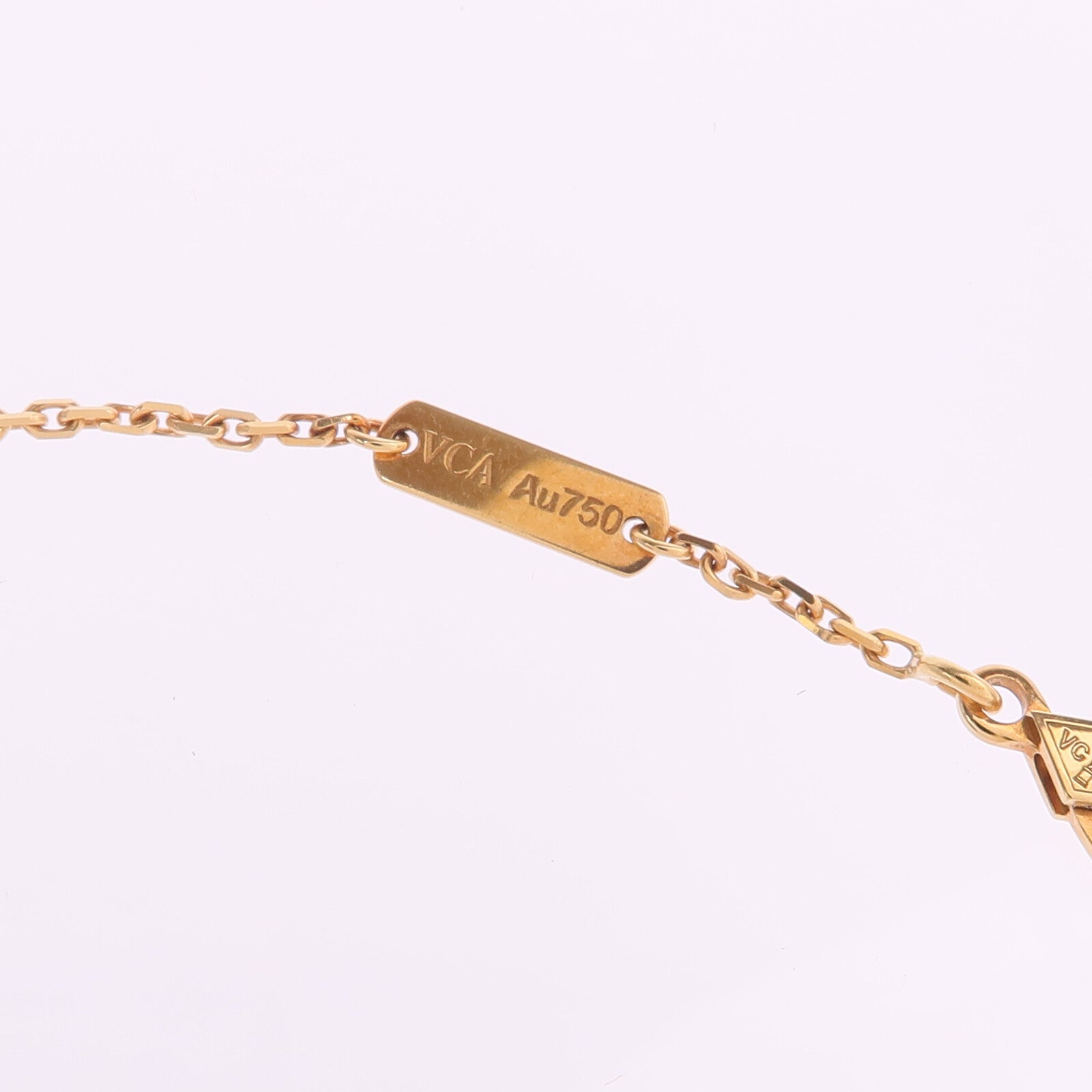Van Cleef & Arpels 18K黃金/紅玉髓Vintage Alhambra Pendant項鍊