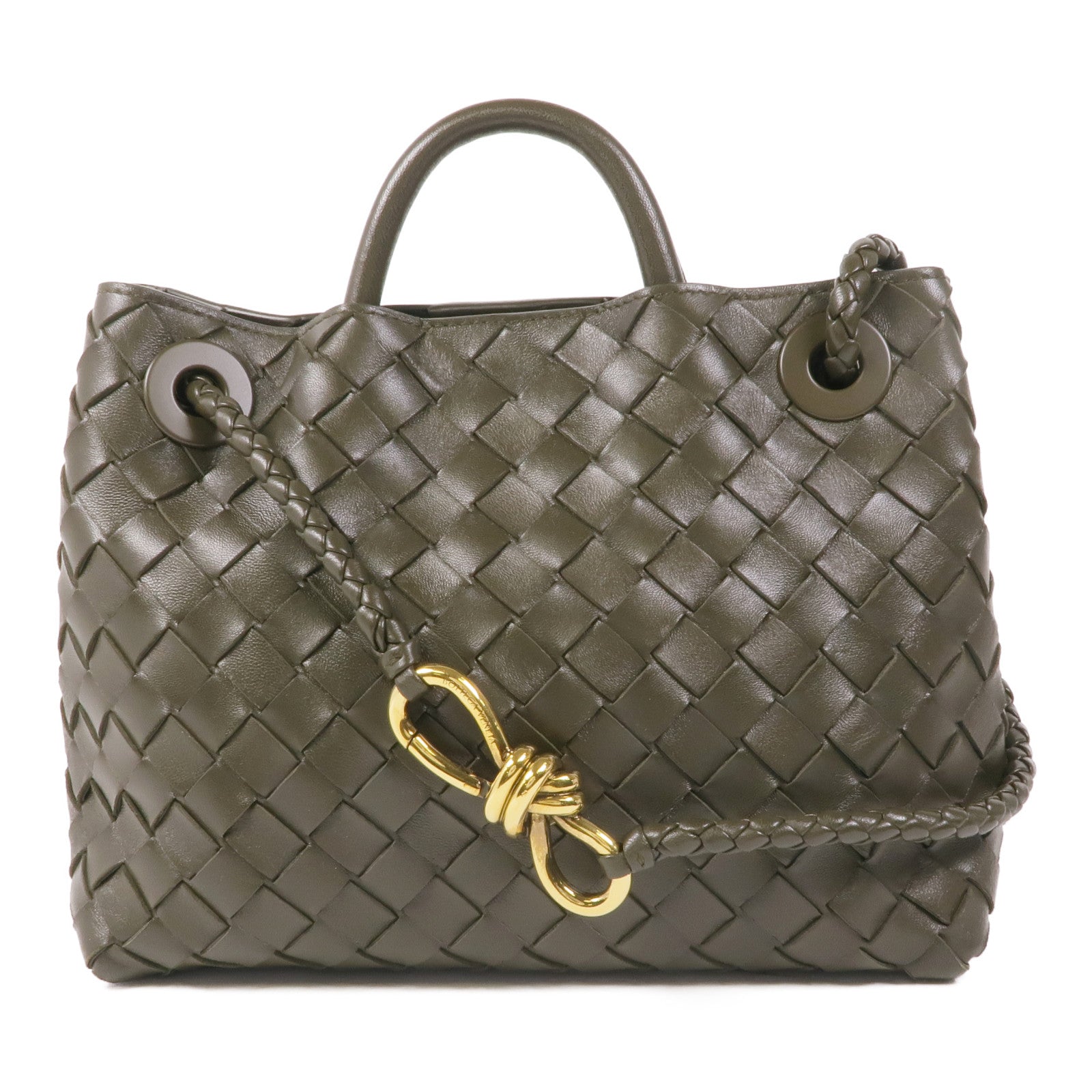 BOTTEGA VENETA 牛皮皮革Andiamo Small金扣手挽肩背兩用袋