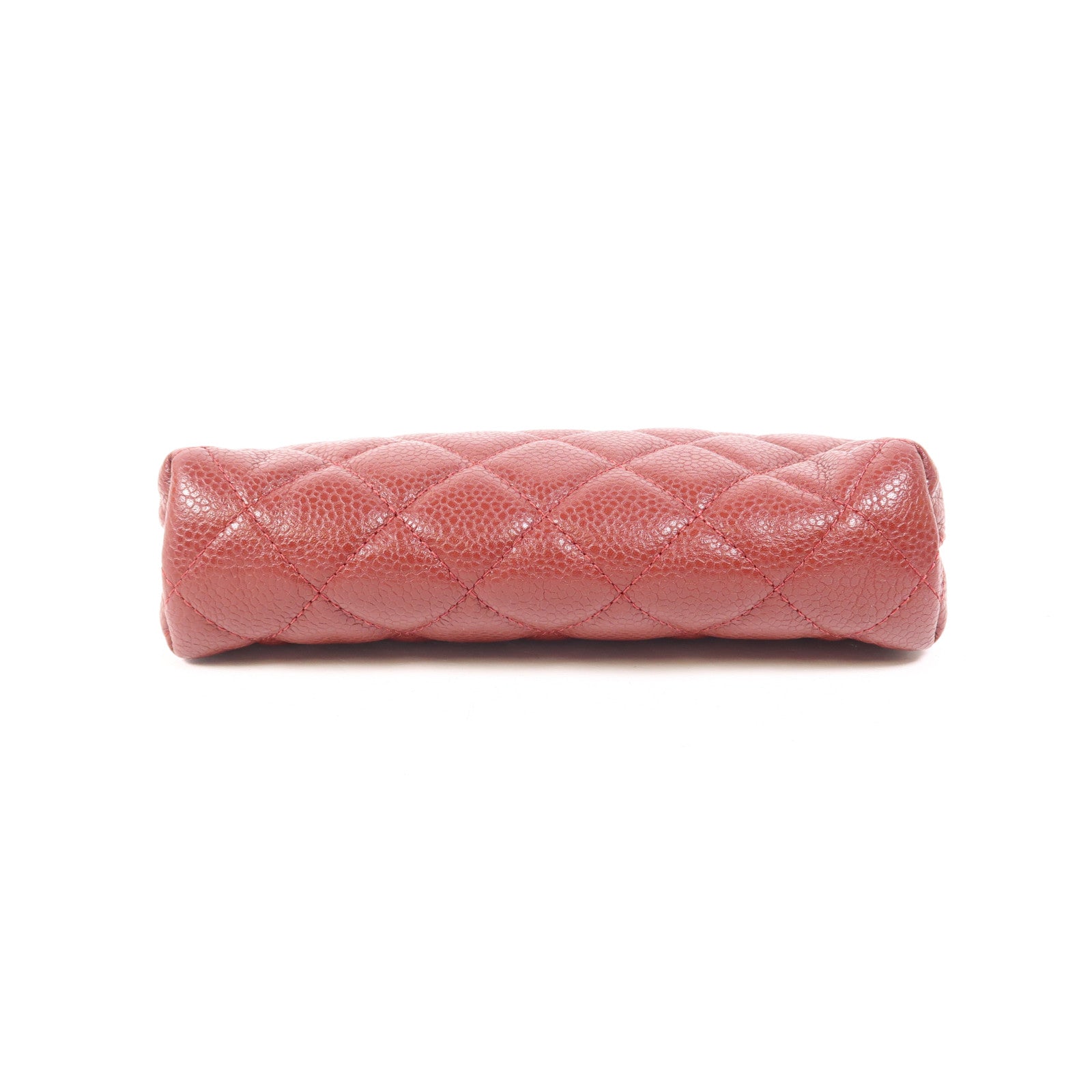 CHANEL 牛皮皮革Pouch銀扣手拿包
