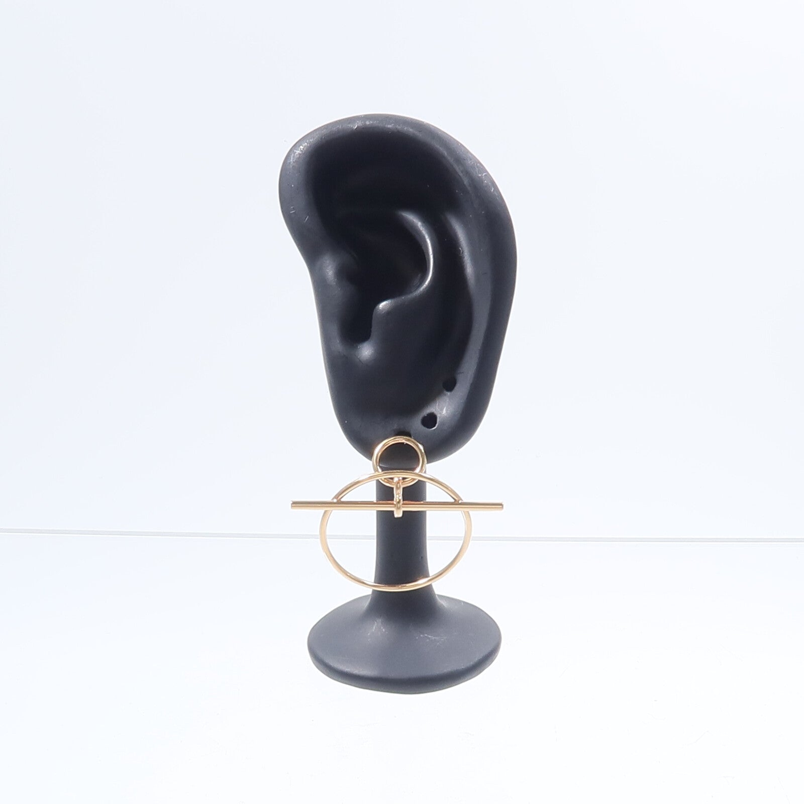 HERMES 18K玫瑰金Loop Earrings耳環