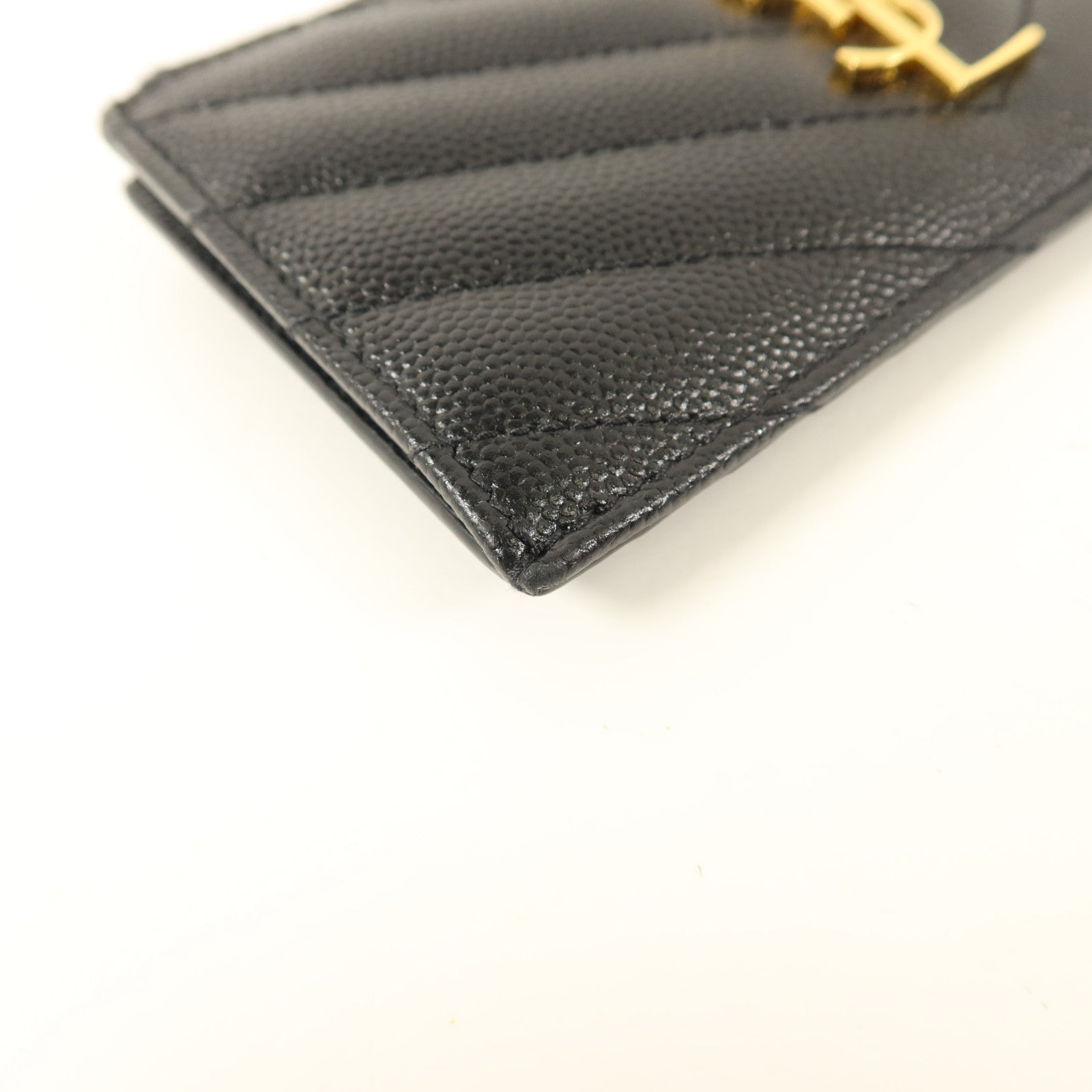 SAINT LAURENT 牛皮皮革Card Case金扣卡片套