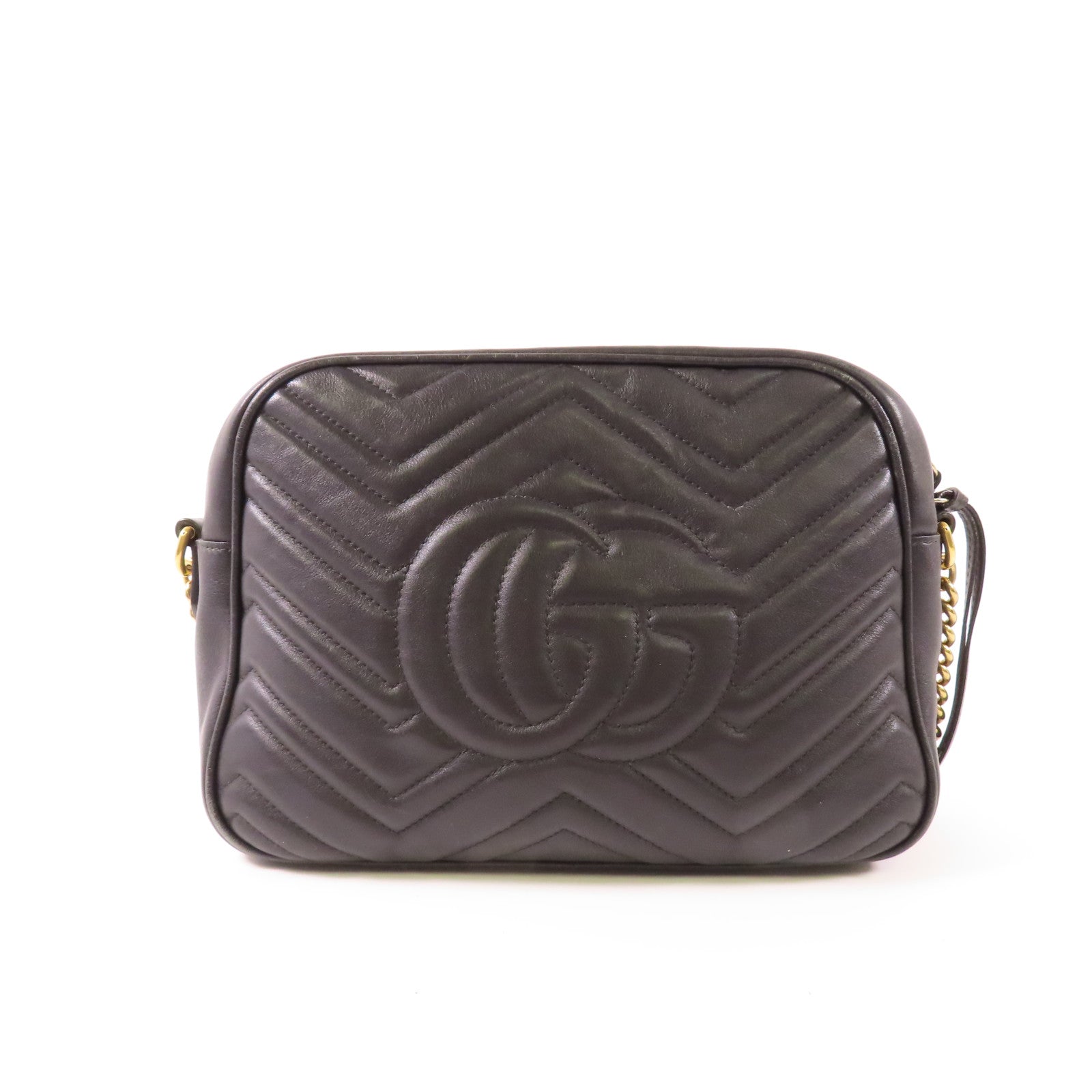 GUCCI 【激減優惠】牛皮皮革GG Marmont Chain Shoulder金扣肩背袋