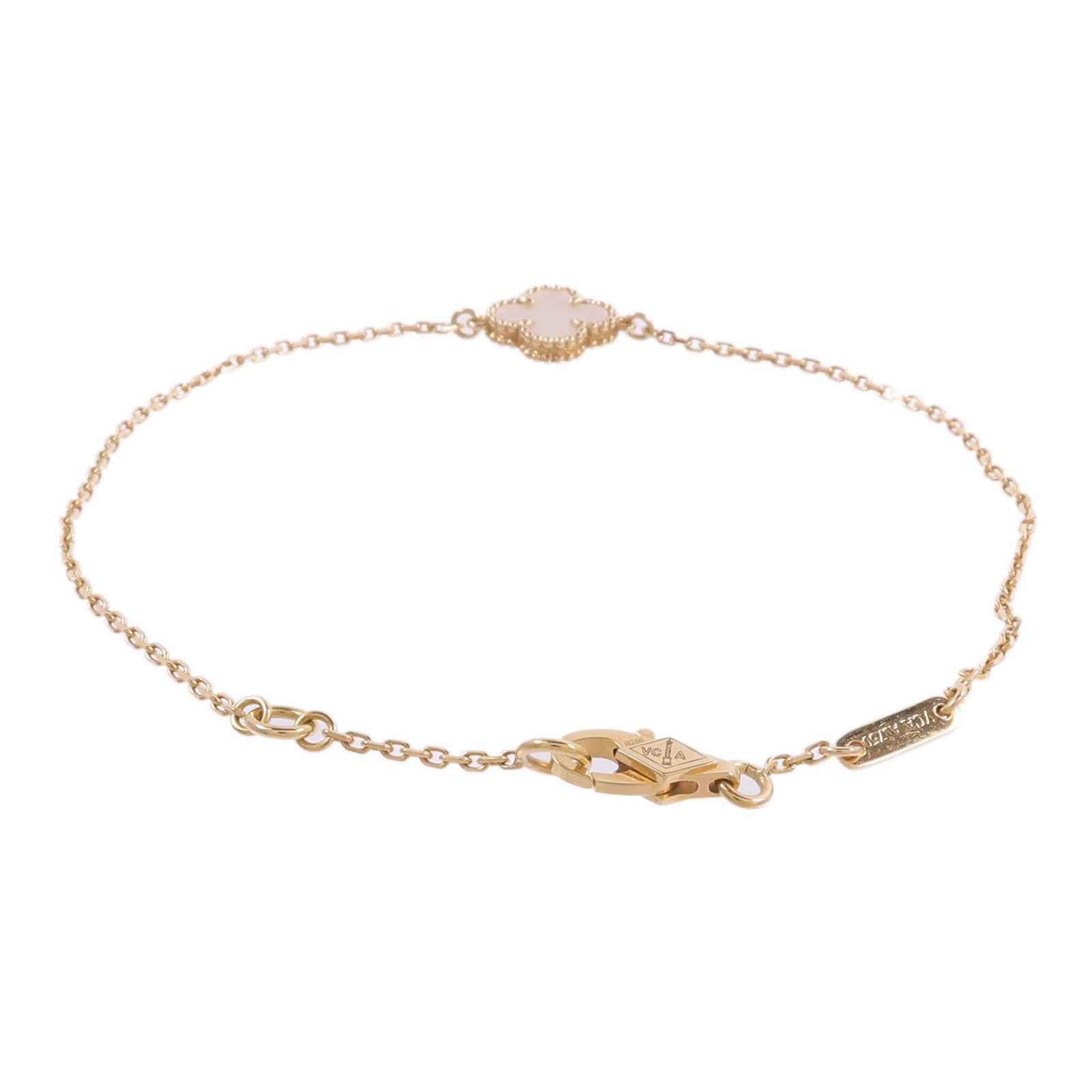 Van Cleef & Arpels 18K黃金Sweet Alhambra Bracelet珍珠母貝手鏈