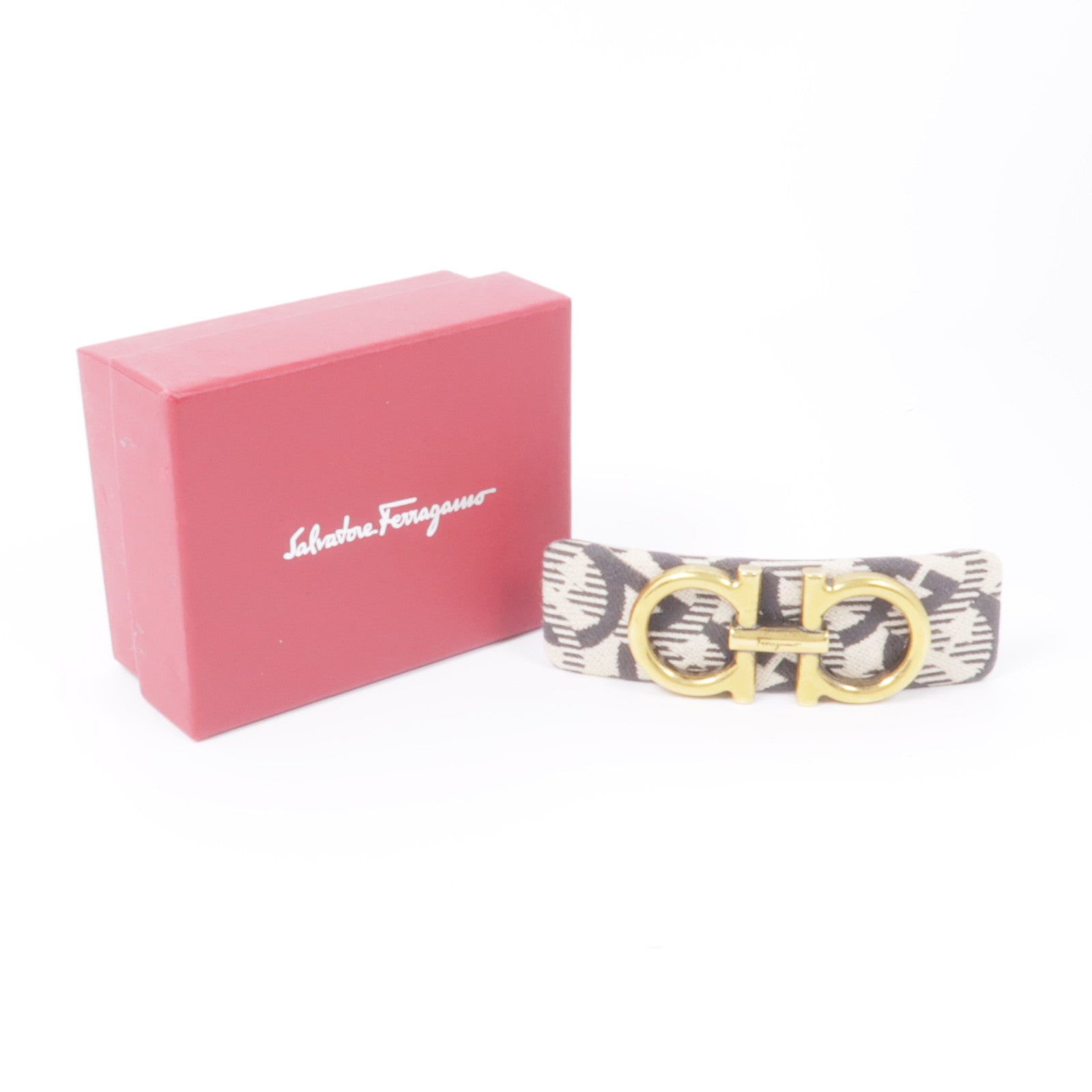 Salvatore Ferragamo 金屬/帆布Hairpin髲夾
