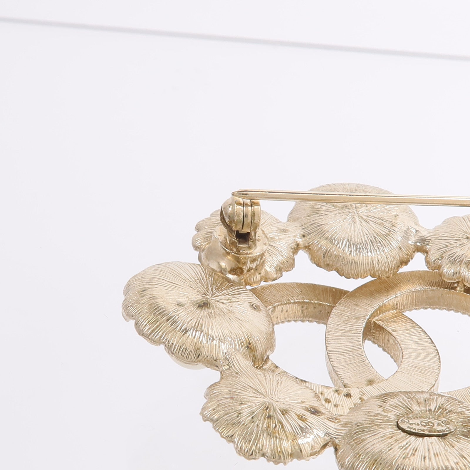 CHANEL 金屬Floral CC Brooch胸針