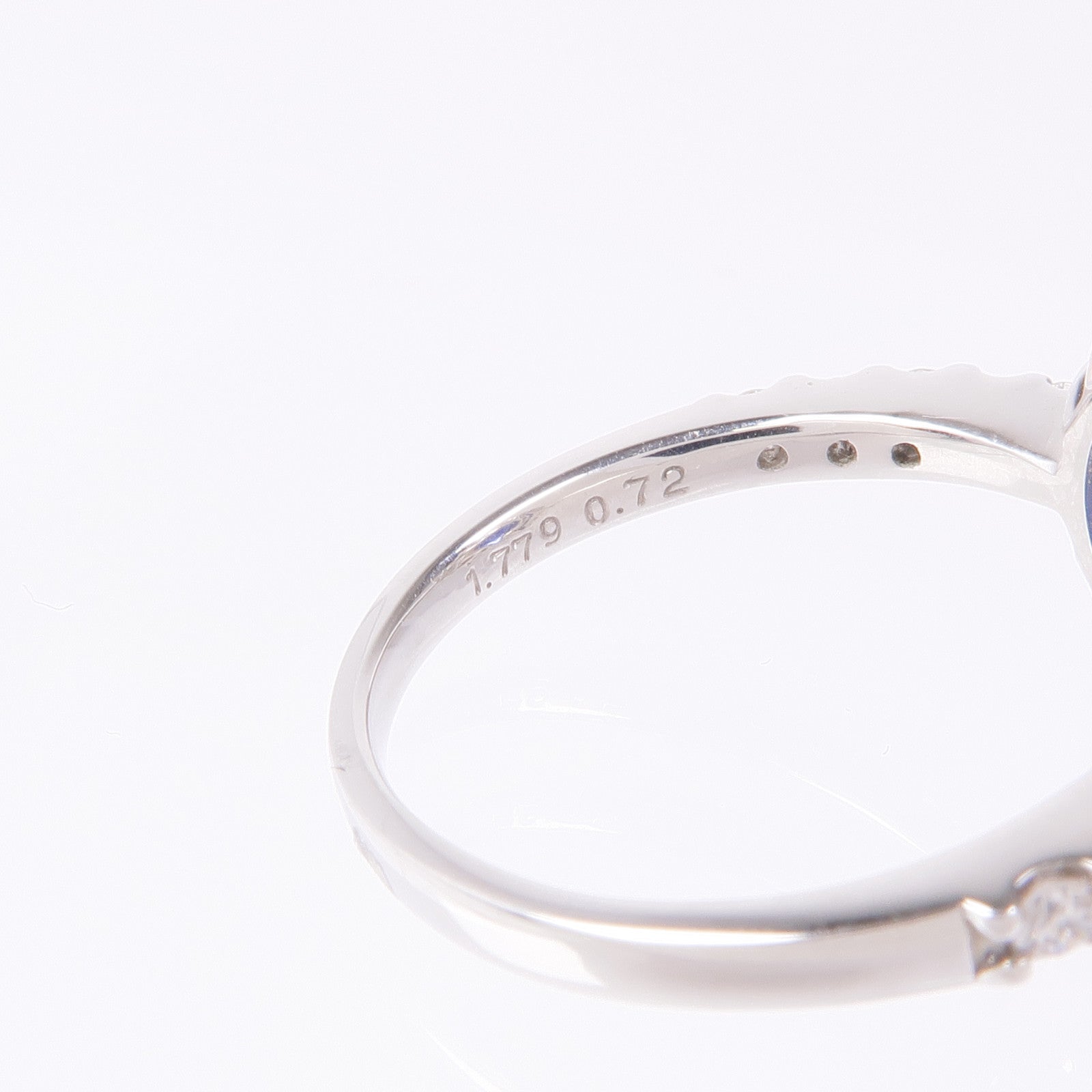 JEWELRY PT950鉑金Sapphire/Diamond Ring藍寶石/鑽石戒指US#5.75