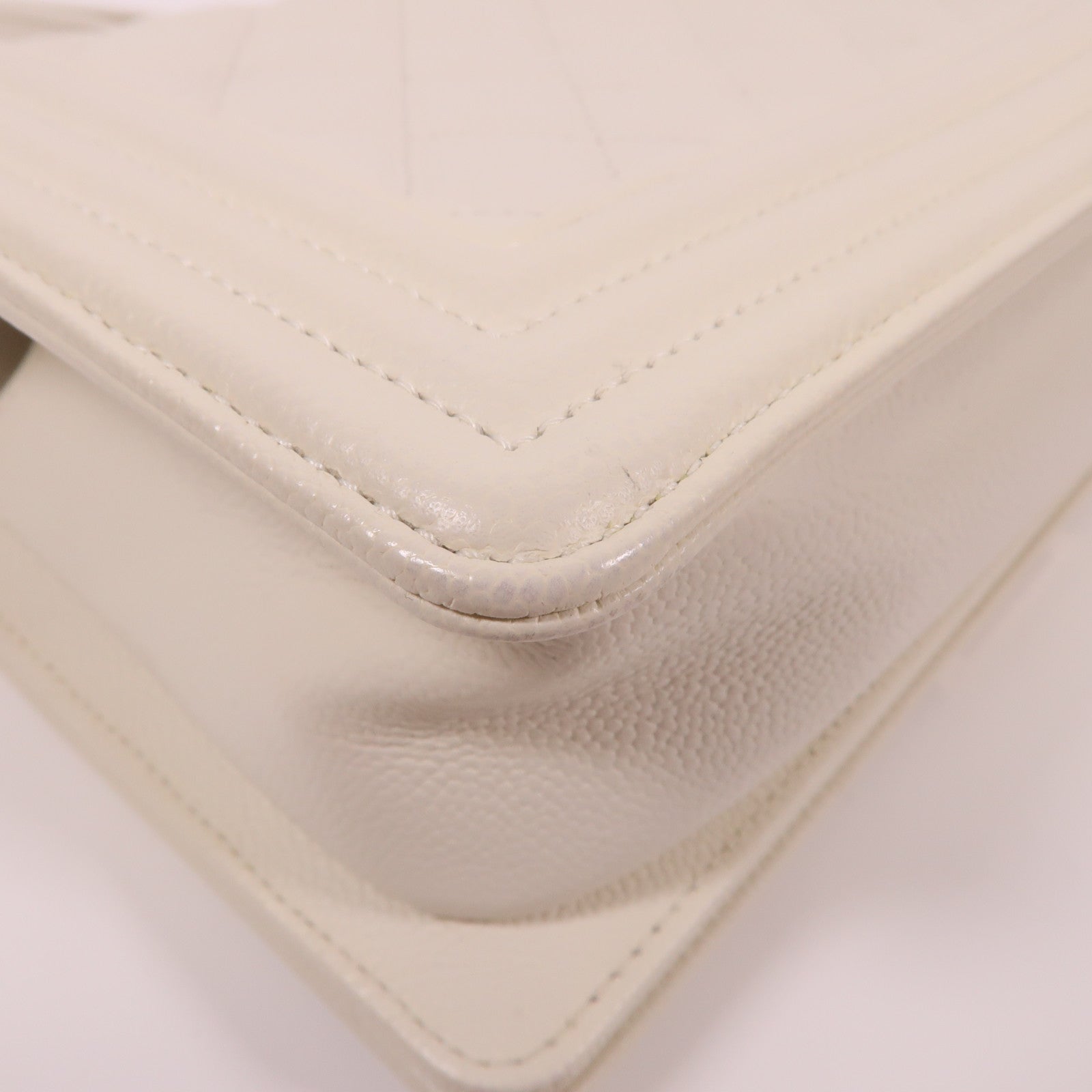 CHANEL 牛皮皮革Boy 25金扣鏈帶肩背袋