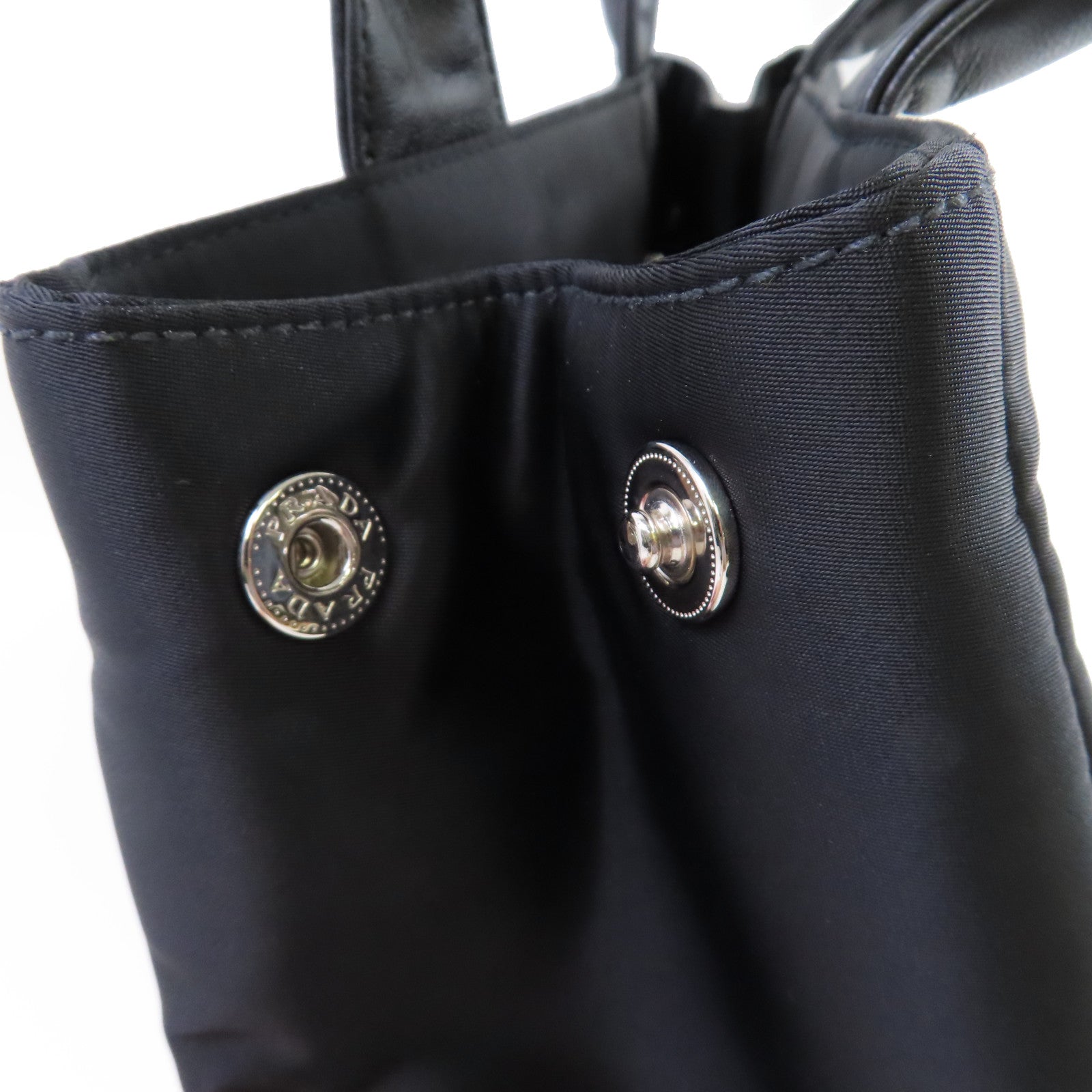 PRADA 尼龍Nero Tessuto 2Way Shoulder Bag銀扣手挽肩背兩用袋黑色