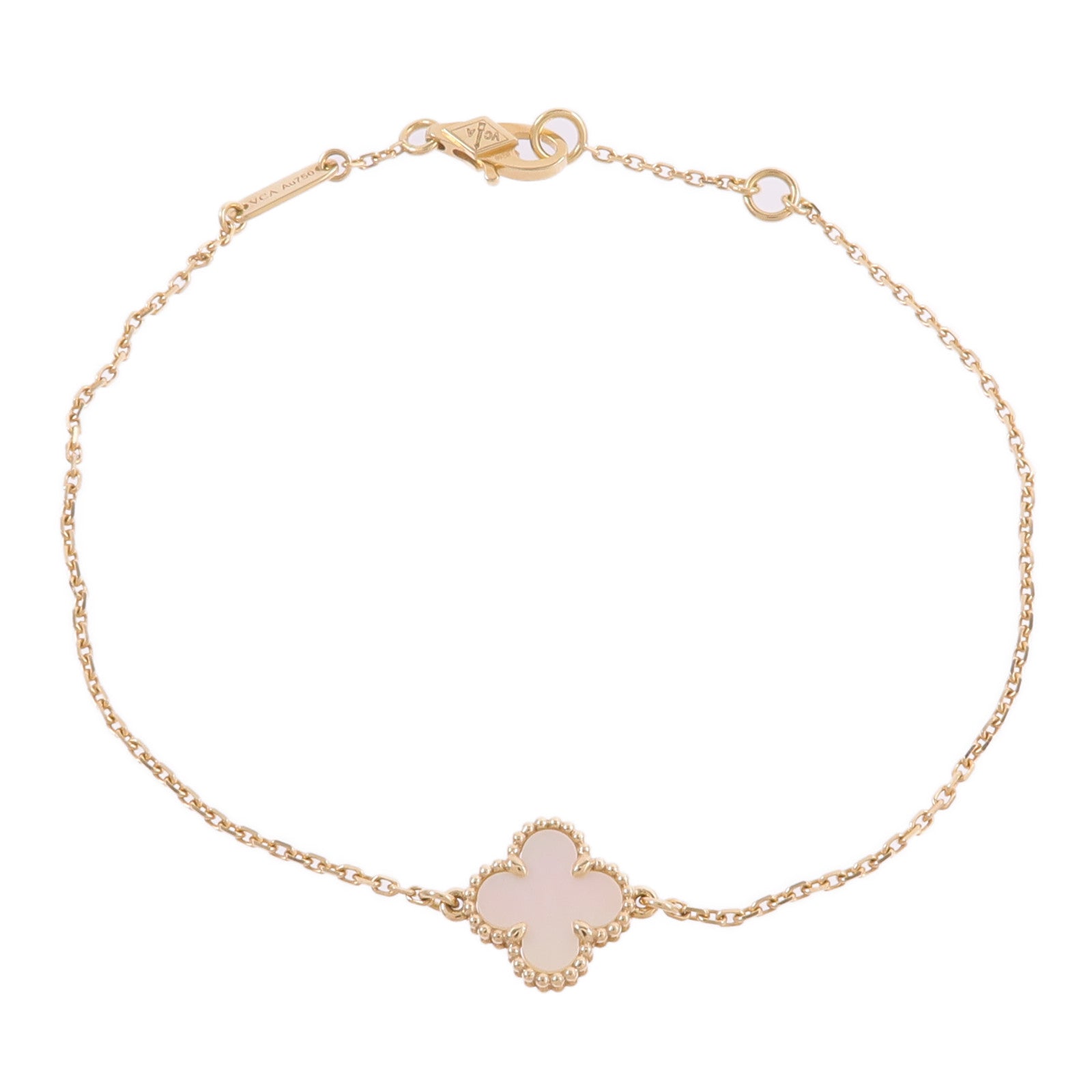 Van Cleef & Arpels 18K黃金Sweet Alhambra Bracelet珍珠母貝手鏈