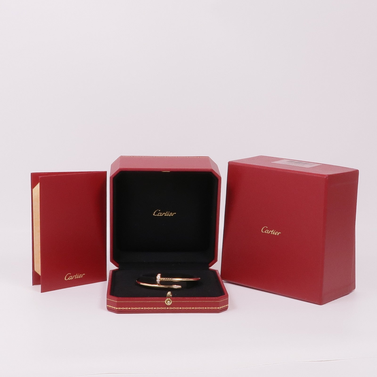 CARTIER 18K玫瑰金Juste Un Clou鑽石手鐲Cartier#17