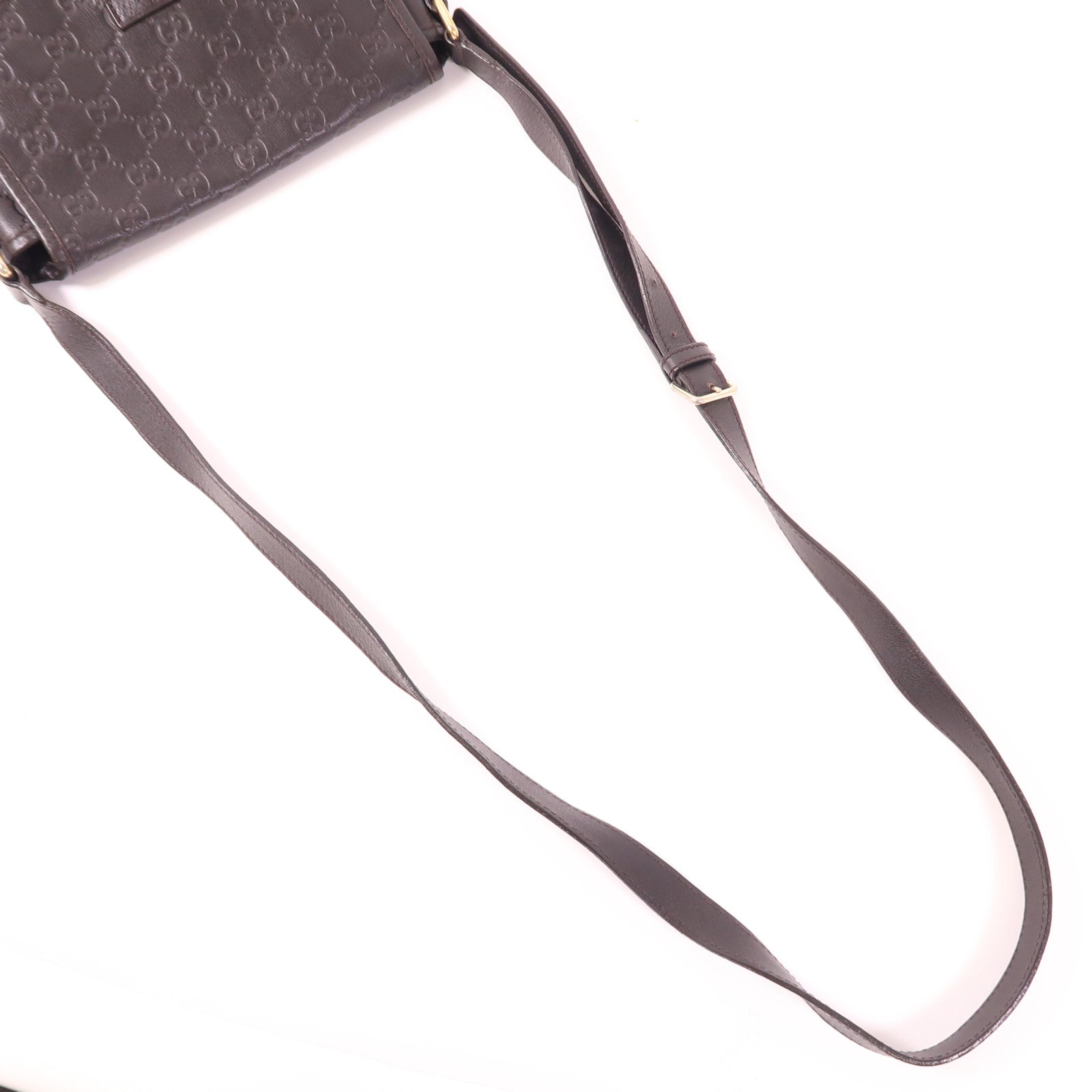 GUCCI GG GHW Crossbody Bag Shoulder Bag 223666 Calfskin Leather Brown