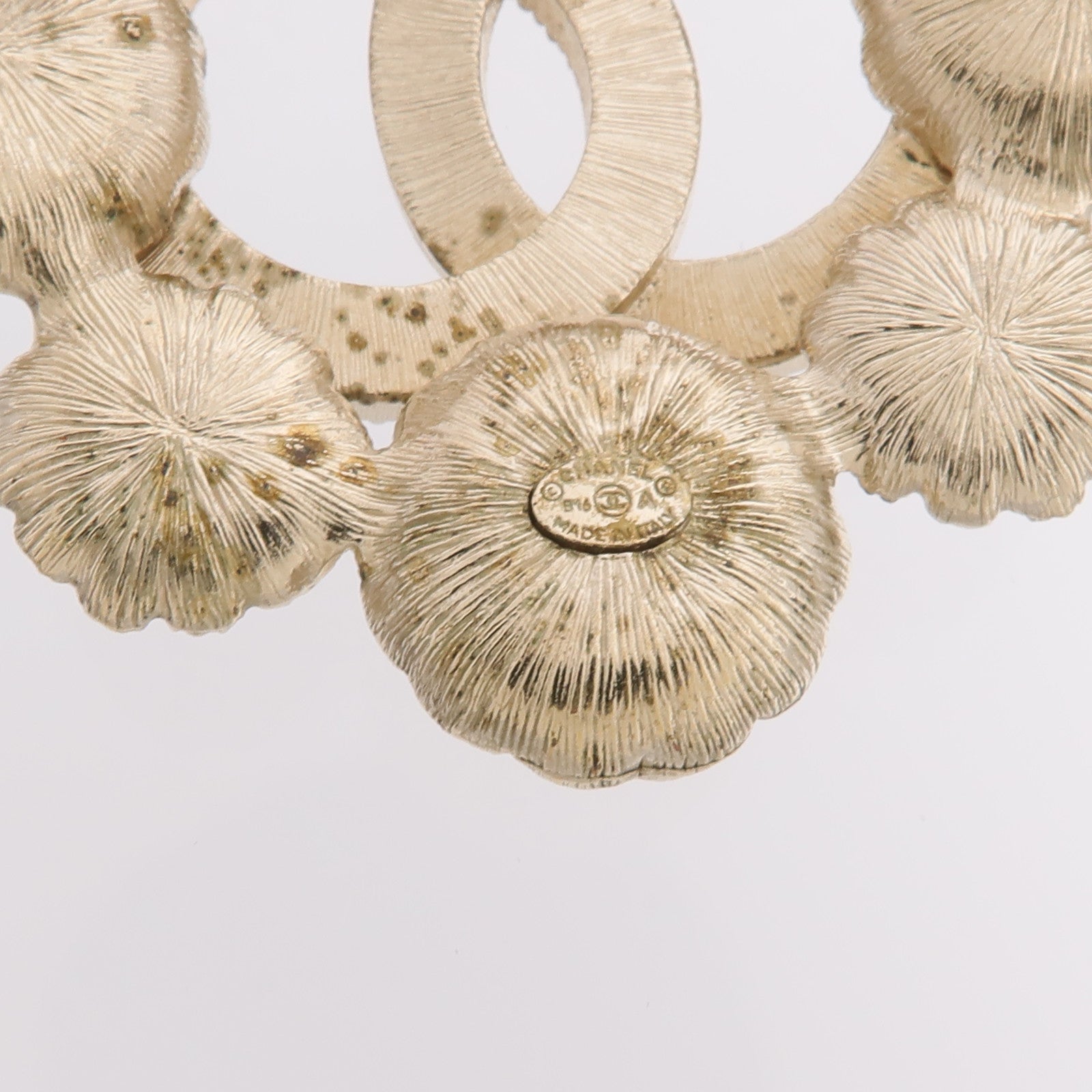 CHANEL 金屬Floral CC Brooch胸針